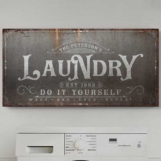 Custom Laundry Room Signs - Minimalist Printable Art, Wash Dry Fold Repeat Typography, Laundry Room Wall Art, Calming Laundry Care Prints, Wash Symbols & Instructions for Home Laundry Rooms