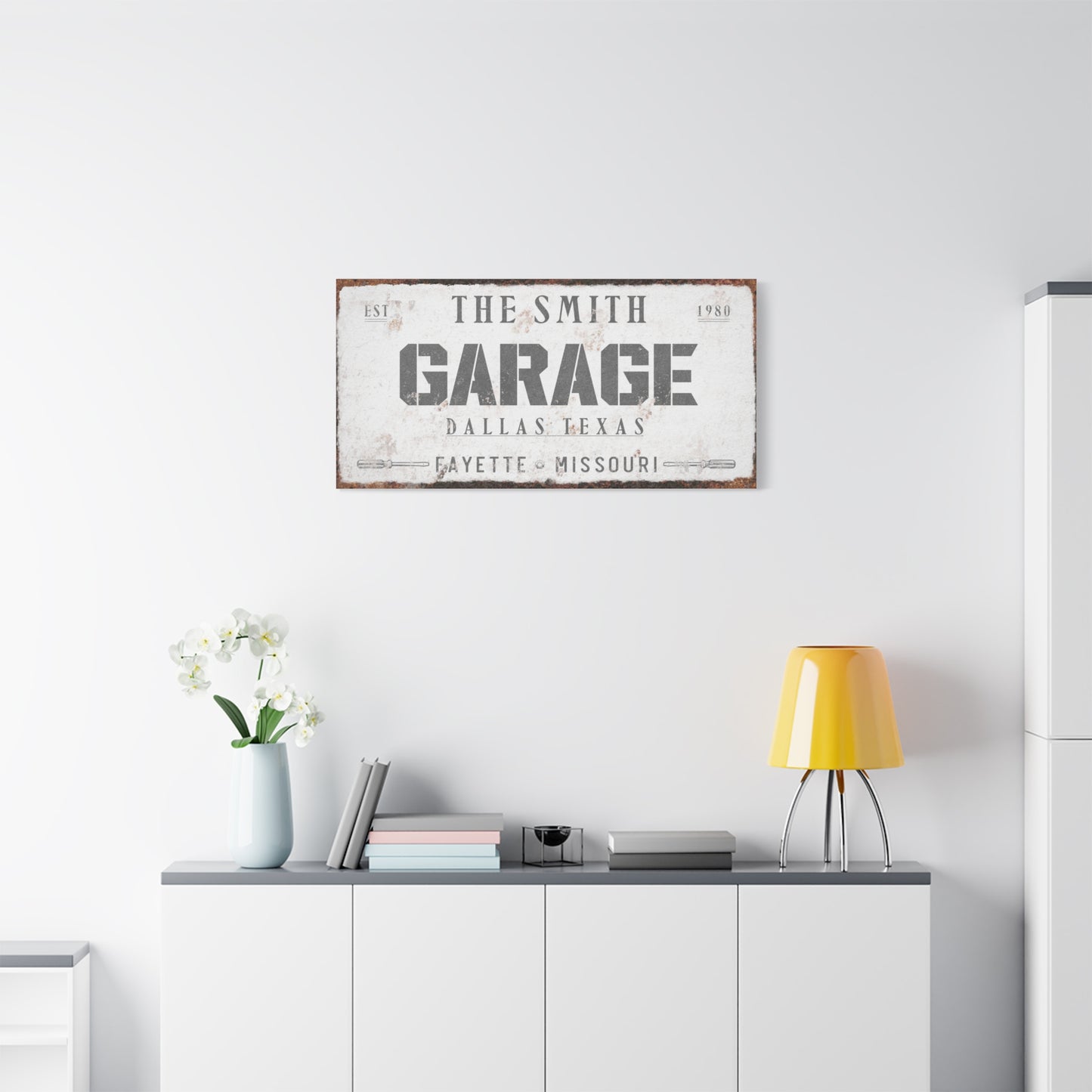 Custom Personalized Garage Sign - Vintage Sign for Dad's Garage, Workshop, Custom Car Signs, Mechanic Gifts for Men, Father's Day Gift, Premium Quality Garage Wall Art