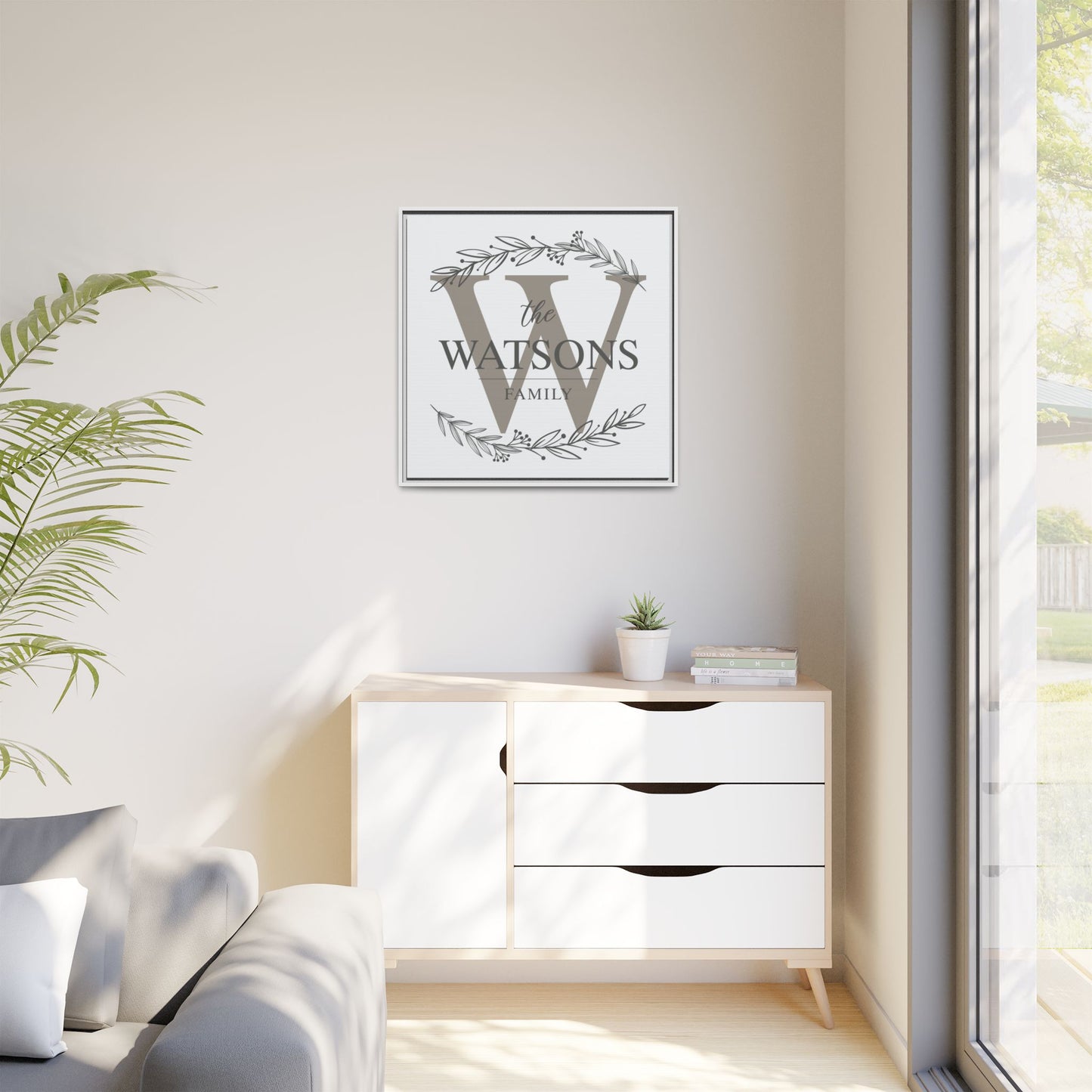Personalized Floral Monogram Family Name Signs - Custom Wall Art - Wood Framed Monogram Decor - Farmhouse & Vintage Style Gifts for Home, Weddings & Special Events