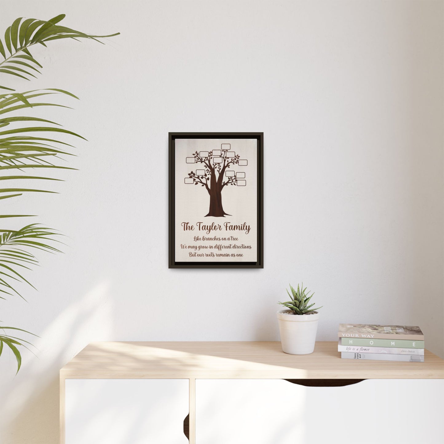 Personalized Family Tree Sign - Custom Wall Decor & Hanging with Family Name Tree Sign- Unique Gift for Mom, Parents, or Anyone