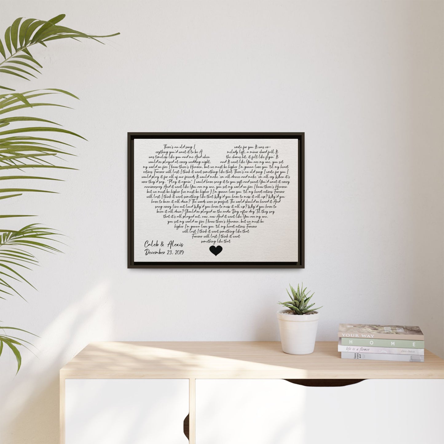 Personalized Anniversary Signs - Custom Wedding Song Lyrics - Anniversary Gift for Couples, First Dance Lyrics, Rustic Wooden Wedding Gift, Engraved Gifts for Him & Her, Unique Wall Art Decor, Holiday & Birthday Gift