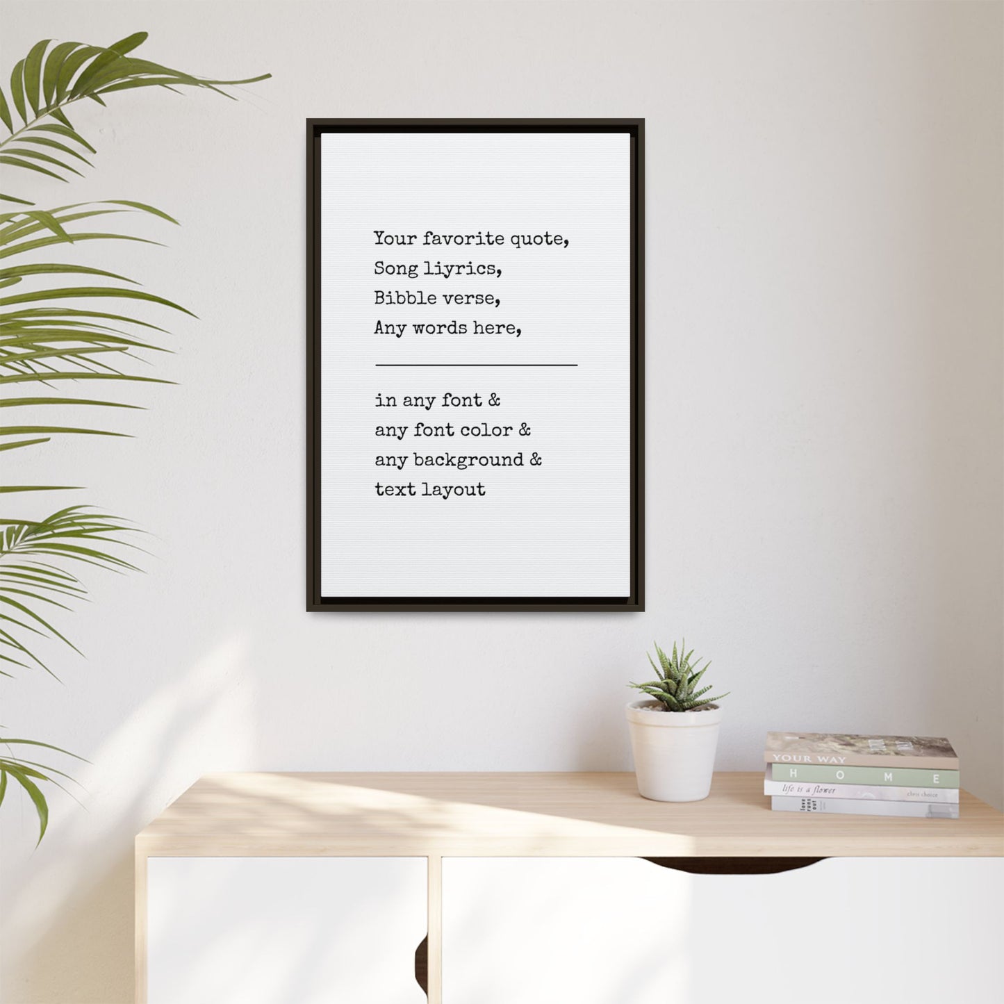 Custom Bedroom Quote Wall Art | Personalized Song Lyrics, Wedding Vows, or Bible Verse for Bedroom Wall | Valentine’s Day, Anniversary, or Wedding Gift for His or Her | Framed Calligraphy