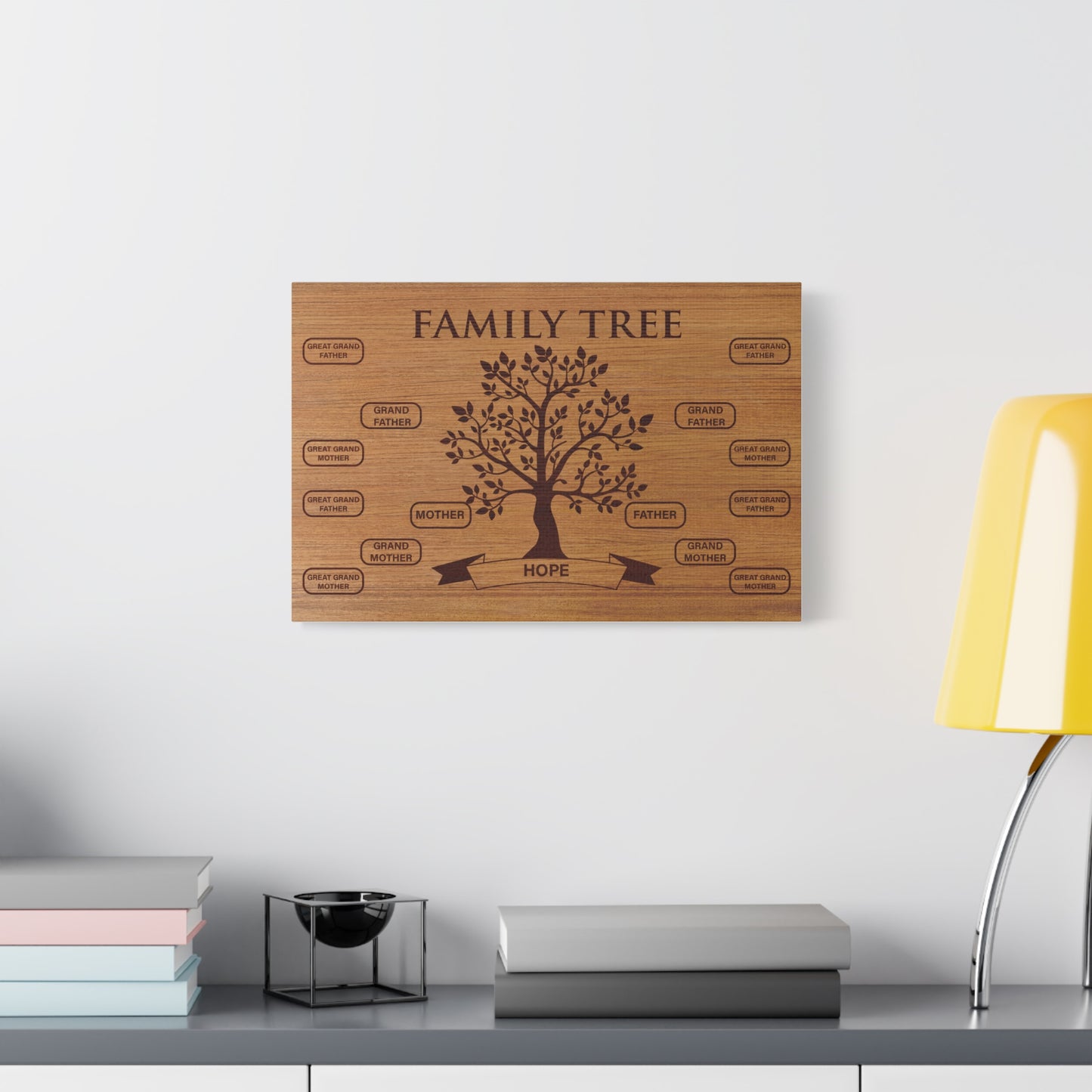 Personalized Family Tree Sign Wall Hanging - Custom Family Tree Sign - Gift for Kids, Grandparents, Mom, Anniversary, Valentine’s Day, Grandparents’ Day & Birthday