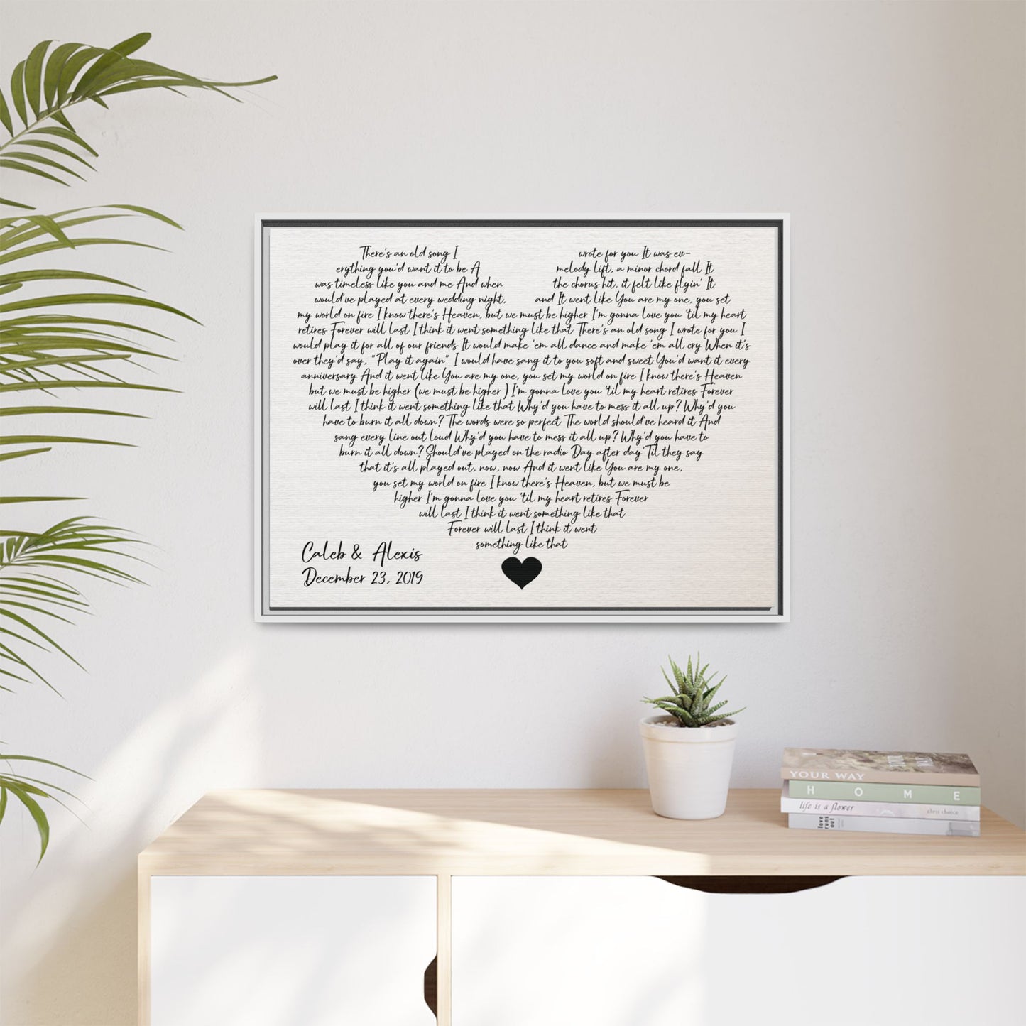 Personalized Anniversary Signs - Custom Wedding Song Lyrics - Anniversary Gift for Couples, First Dance Lyrics, Rustic Wooden Wedding Gift, Engraved Gifts for Him & Her, Unique Wall Art Decor, Holiday & Birthday Gift