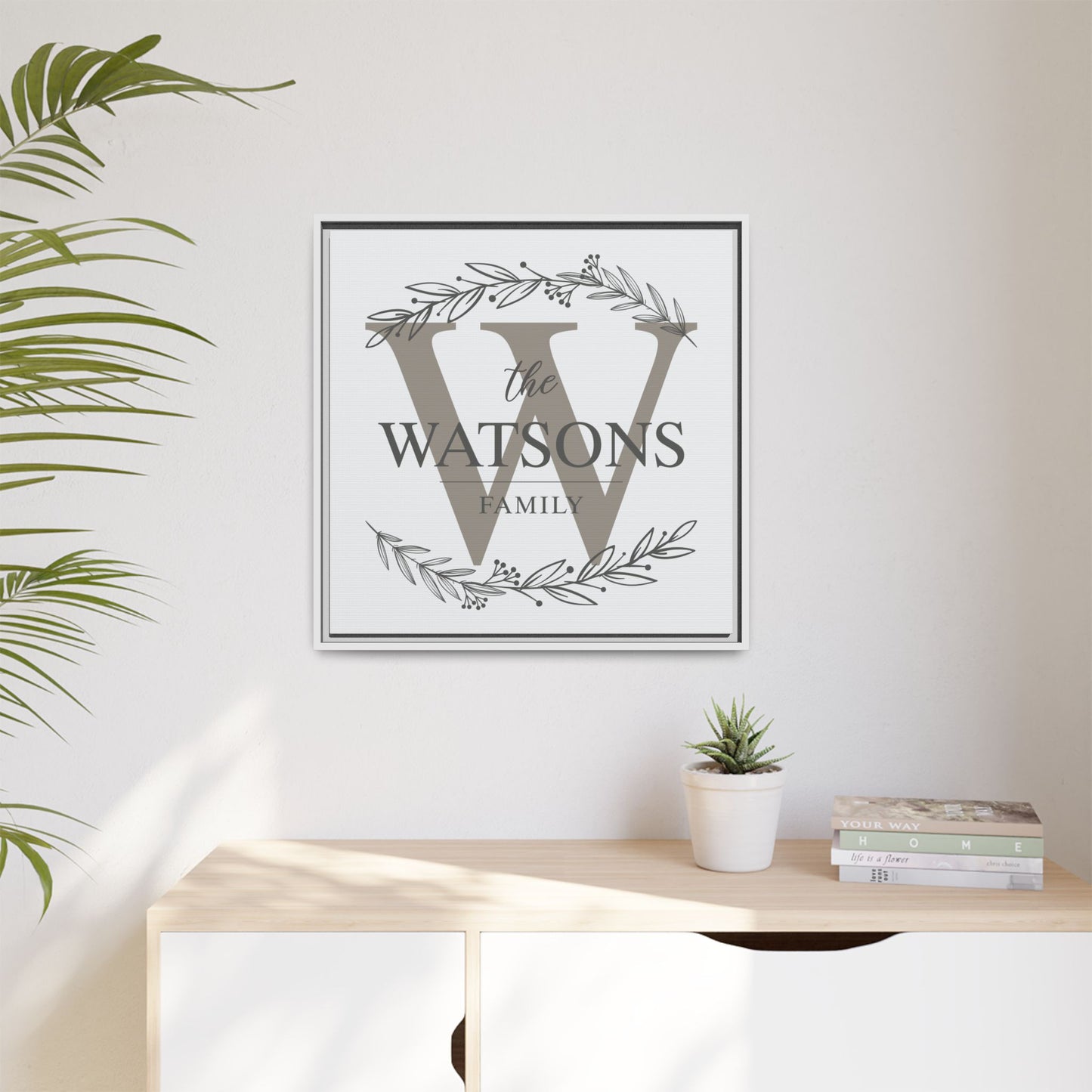 Personalized Floral Monogram Family Name Signs - Custom Wall Art - Wood Framed Monogram Decor - Farmhouse & Vintage Style Gifts for Home, Weddings & Special Events