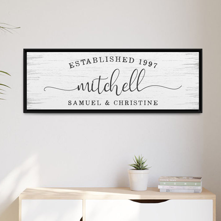 Family Name Established Sign – Personalized Last Name Sign, Wedding Gift, and Custom Family Established Decor