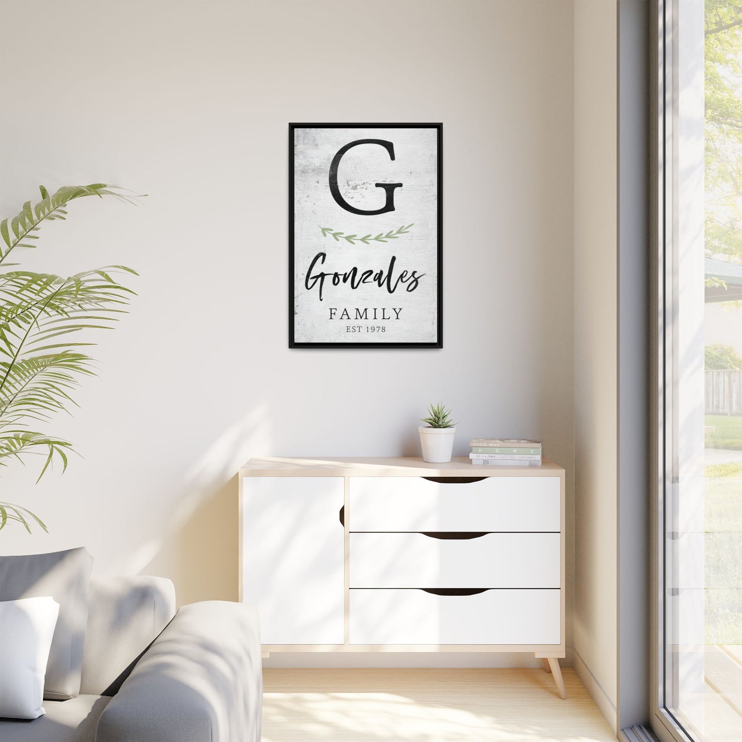 Personalized Monogram Family Last Name Sign - Custom Canvas Wall Decor for Living Room, Kids Room - Gifts for Him, Her, or Couples