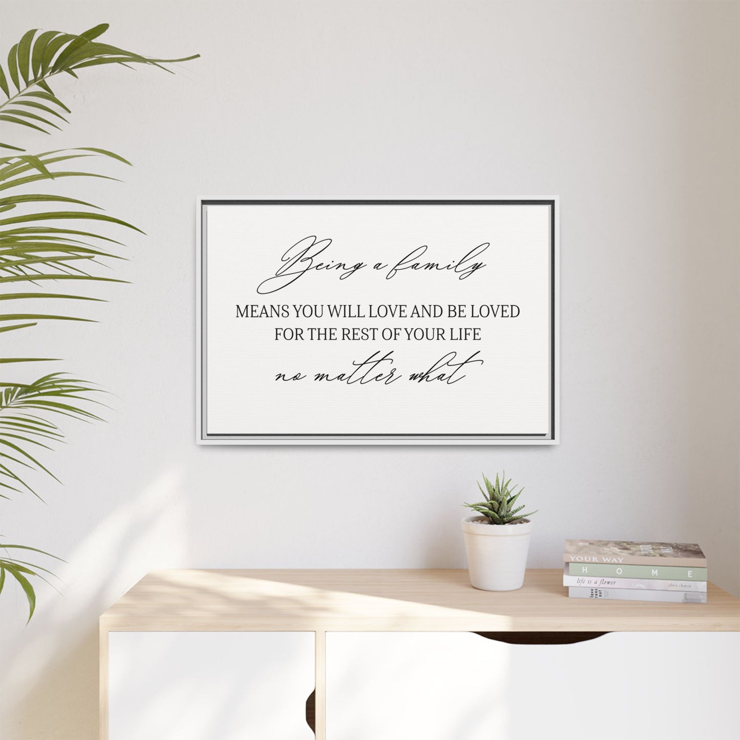 Personalized Family Last Name Sign | Inspirational Family Quote Canvas Wall Art for Living Room and Home Decor