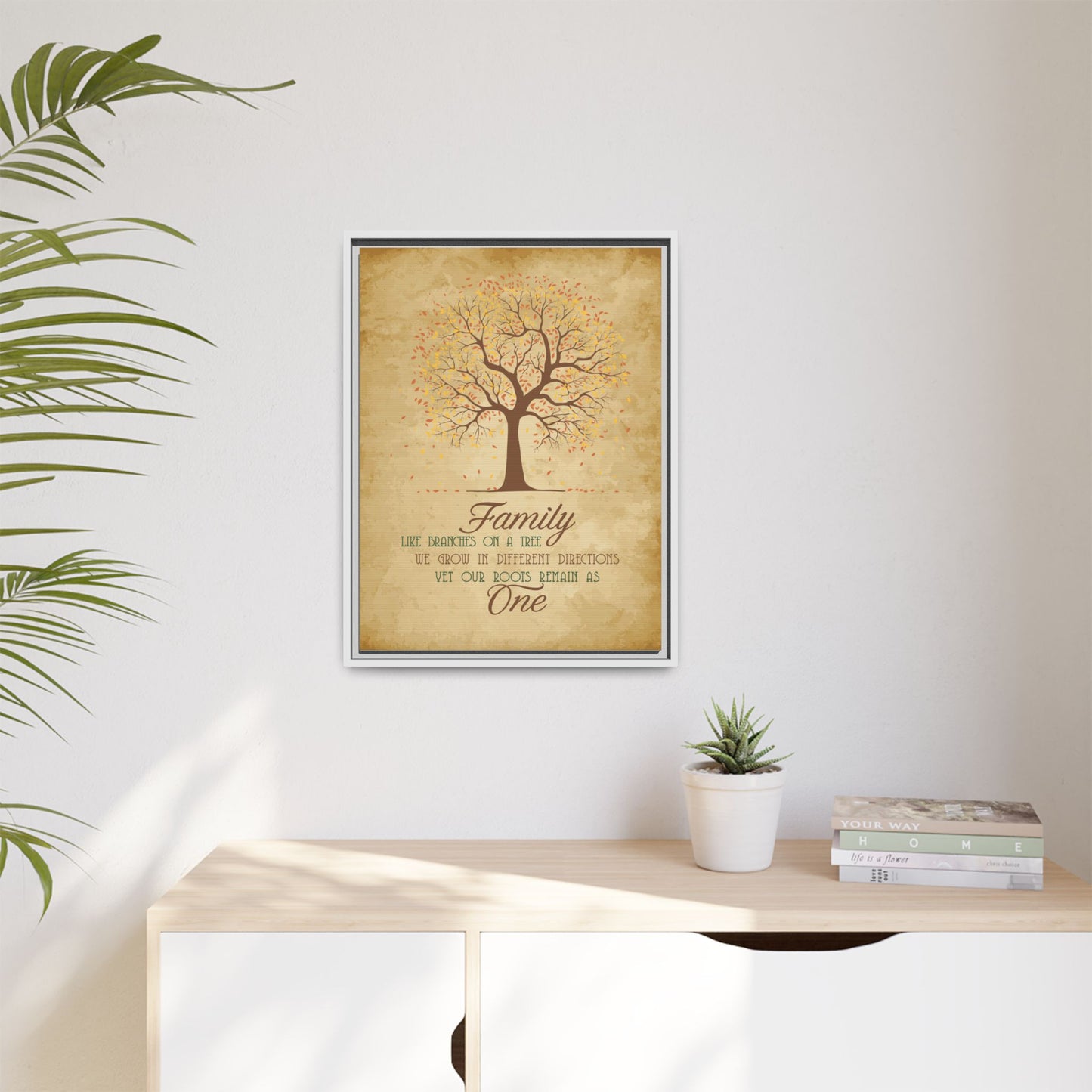 Personalized Family Tree Sign with Quote - Custom Family Name Wall Art, Family Tree Decor with Names, Rustic Home Decor Sign, Family Art and Quote for Living Room or Entryway