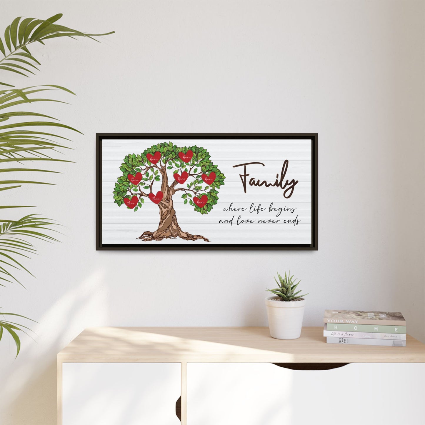 Personalized Family Tree Sign with Names - Custom Family Tree for Wall Decor - Unique Mother’s Day Gift for Mom or Grandma