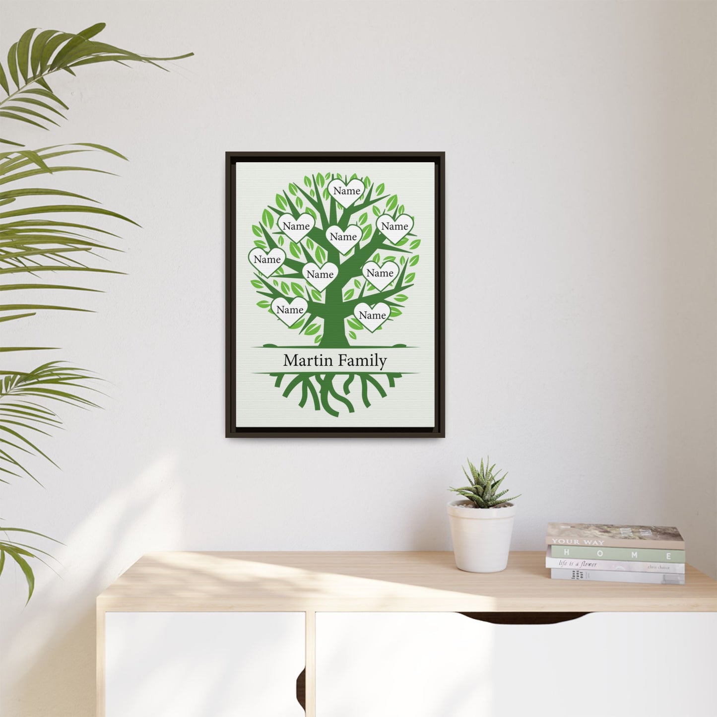 Personalized Family Tree Sign - Custom Family Name Template - Gifts for Mother's Day, Father's Day, Housewarming, or Christmas Wall Decor