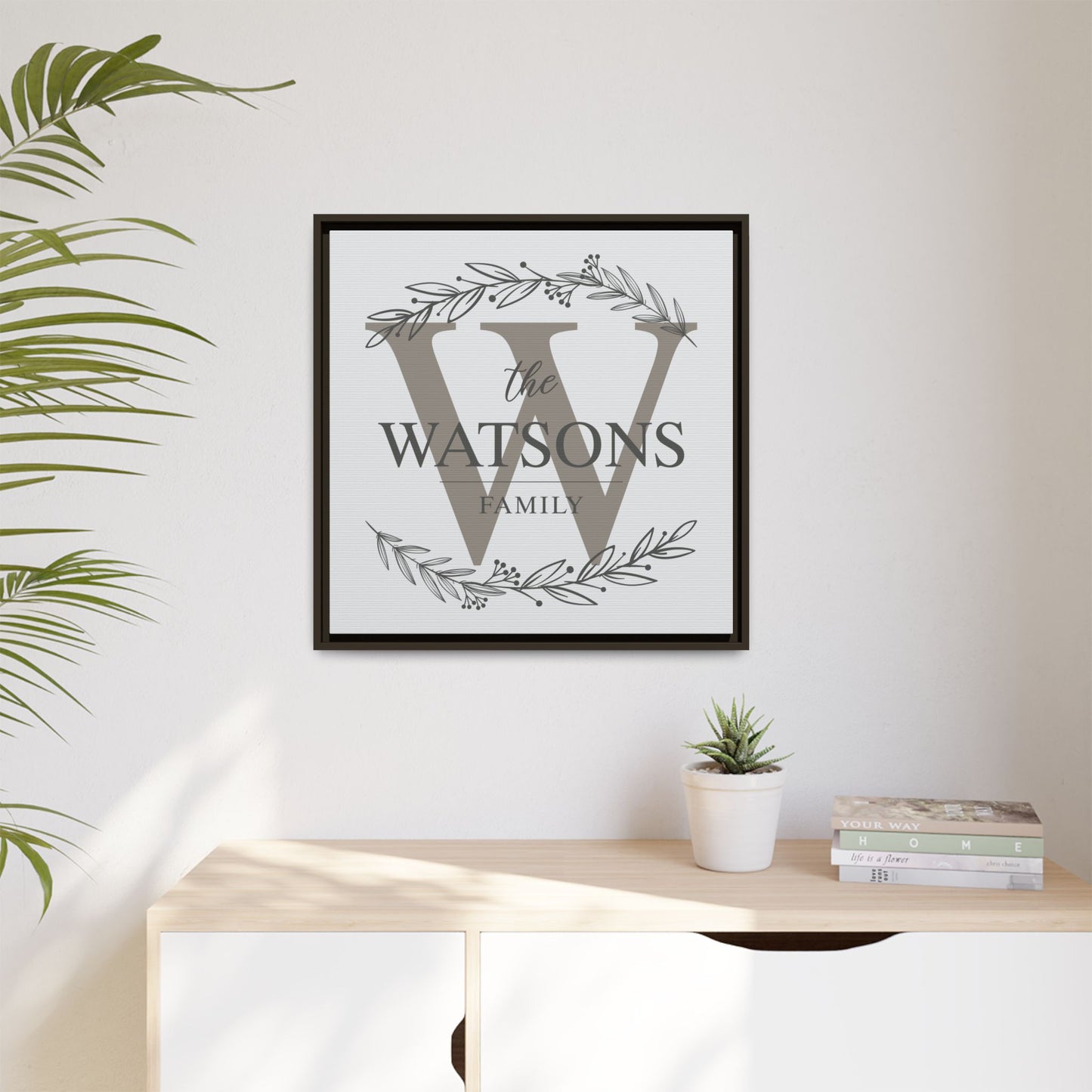 Personalized Floral Monogram Family Name Signs - Custom Wall Art - Wood Framed Monogram Decor - Farmhouse & Vintage Style Gifts for Home, Weddings & Special Events