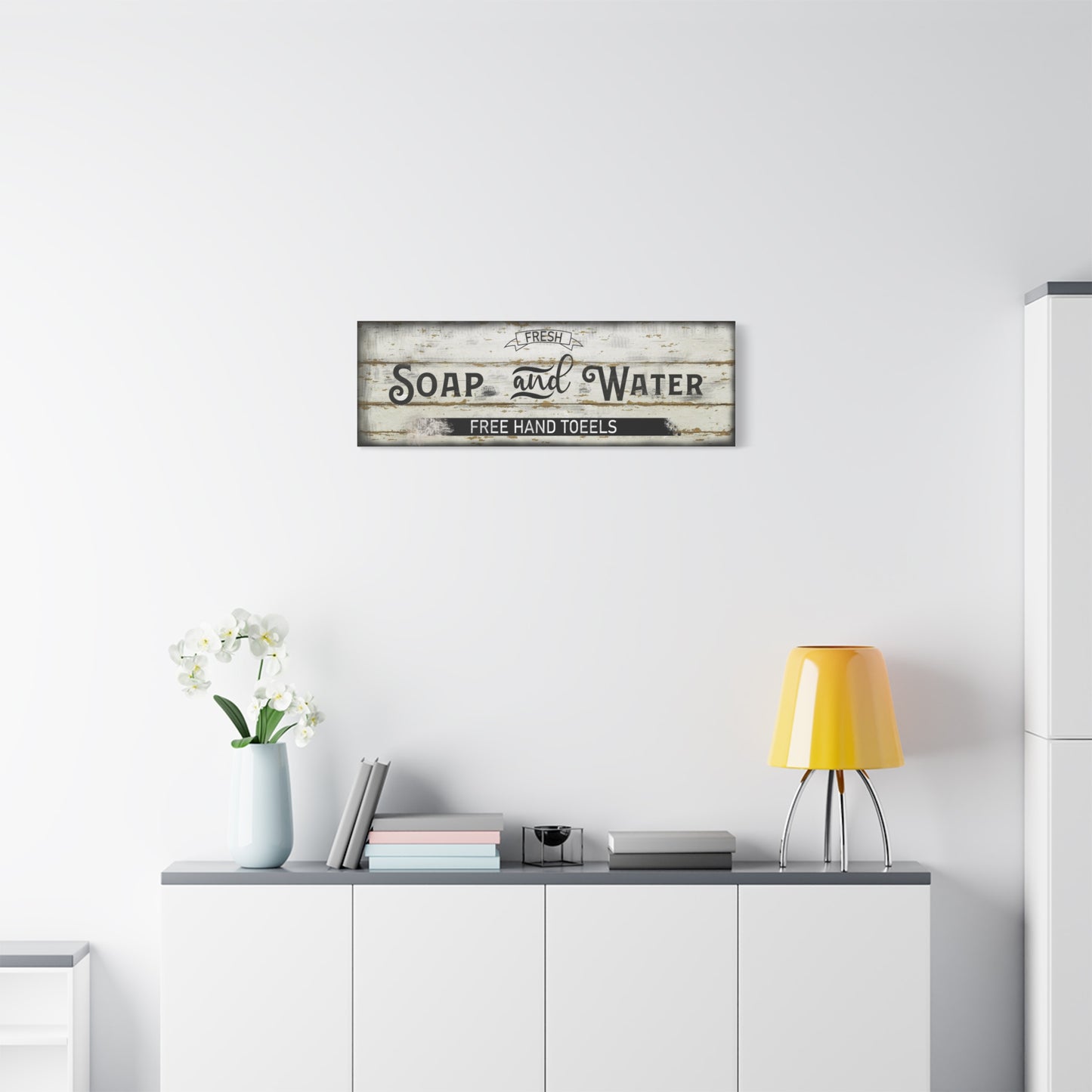 Personalized Vintage Bathroom Wall Art | Custom Rustic Wooden Bathroom Sign | Personalized Bath Decor | Farmhouse Powder Room Sign | Black and White Nostalgic Bath Print | Guest Bathroom Wall Decor