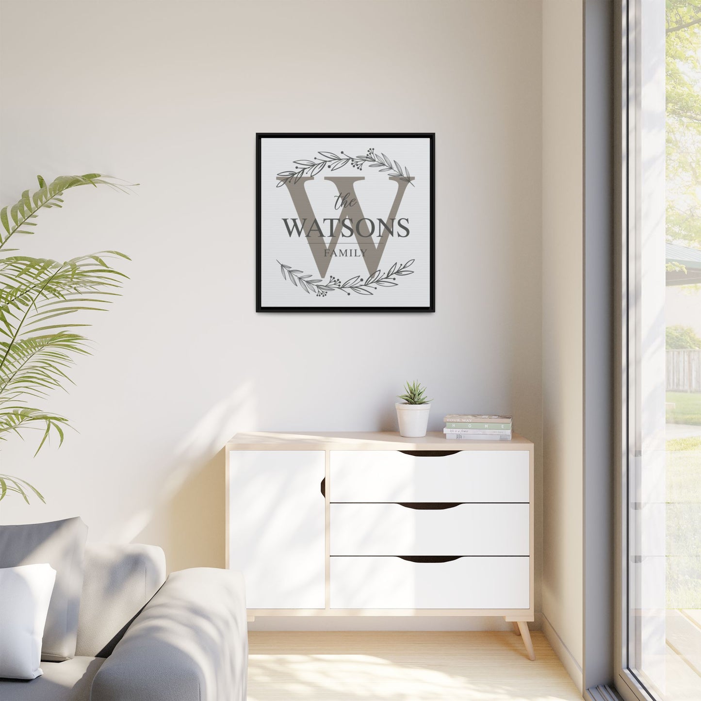 Personalized Floral Monogram Family Name Signs - Custom Wall Art - Wood Framed Monogram Decor - Farmhouse & Vintage Style Gifts for Home, Weddings & Special Events