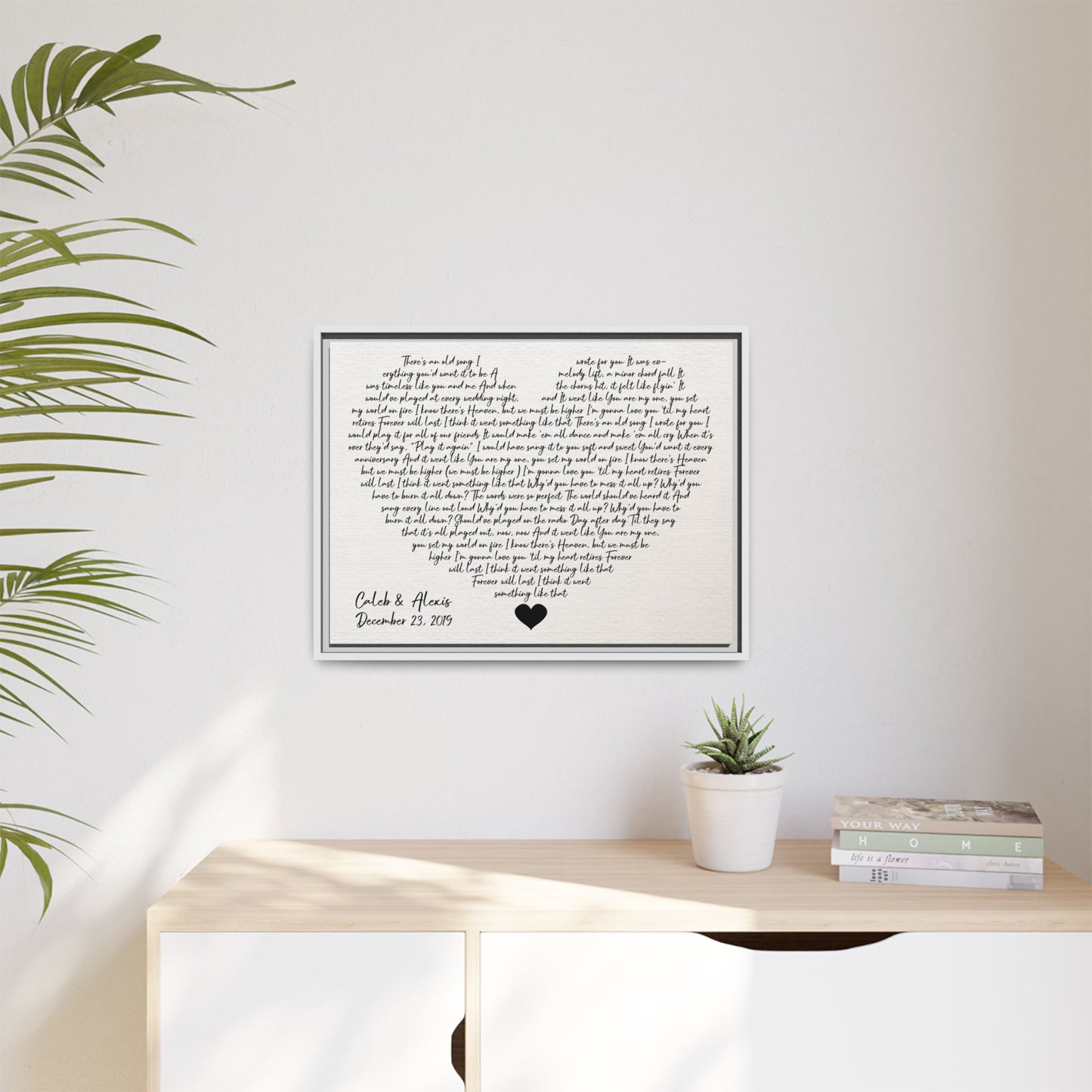 Personalized Anniversary Signs - Custom Wedding Song Lyrics - Anniversary Gift for Couples, First Dance Lyrics, Rustic Wooden Wedding Gift, Engraved Gifts for Him & Her, Unique Wall Art Decor, Holiday & Birthday Gift