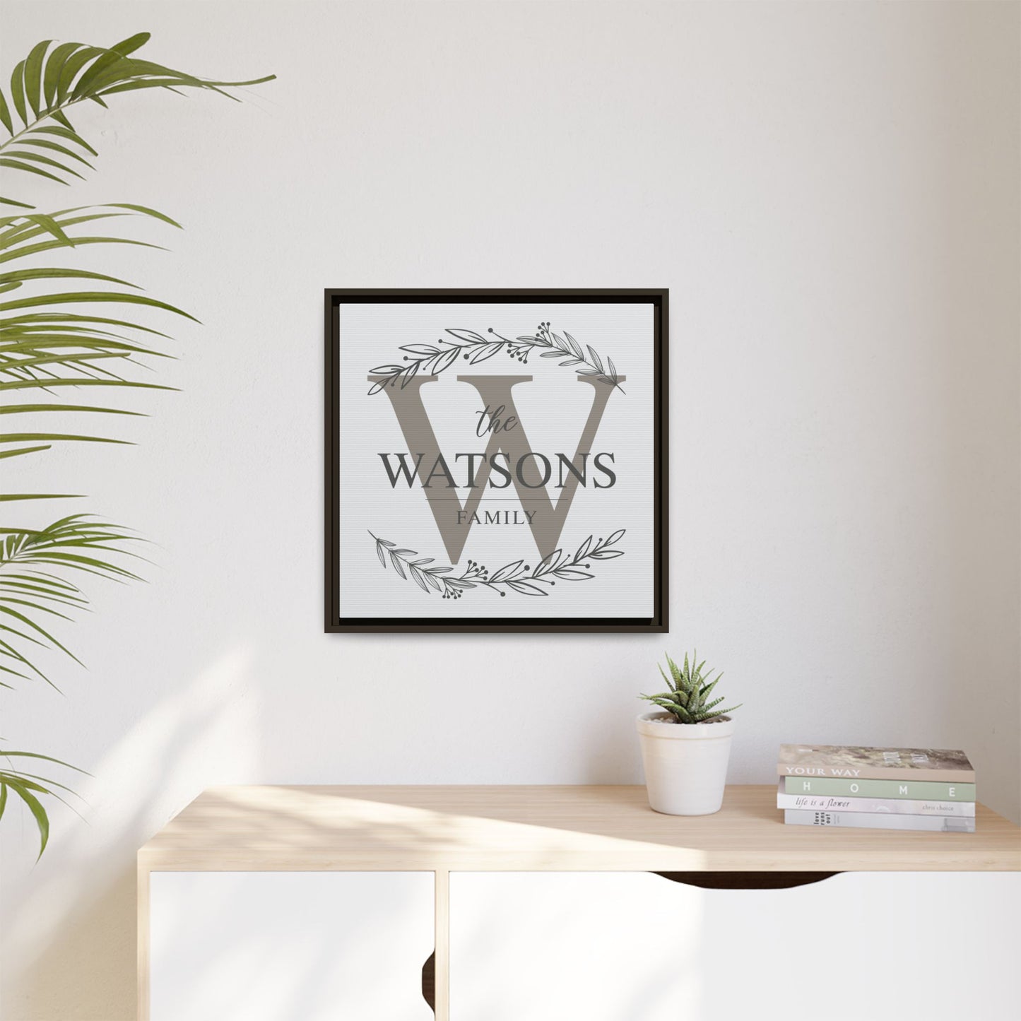 Personalized Floral Monogram Family Name Signs - Custom Wall Art - Wood Framed Monogram Decor - Farmhouse & Vintage Style Gifts for Home, Weddings & Special Events