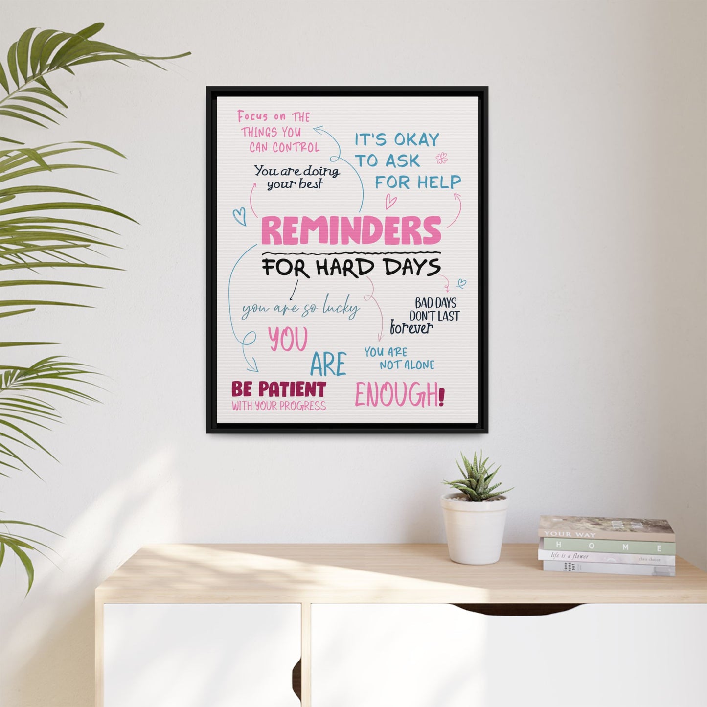 Custom Bedroom Quote Wall Art | Personalized Positive Motivational Art | Inspirational Poster for Dorm Decor