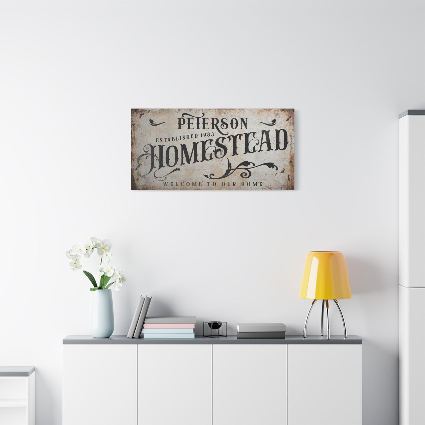 Personalized Homestead Sign - Custom Family Name Sign, Rustic Farmhouse Wall Decor, Vintage Wooden Plaque, Homestead Gifts, Family Heritage Display, Establish Date Sign, Country Home Decor