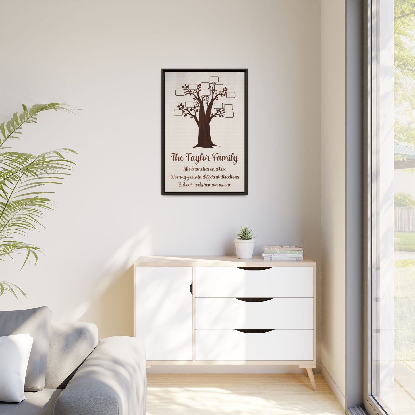 Personalized Family Tree Sign - Custom Wall Decor & Hanging with Family Name Tree Sign- Unique Gift for Mom, Parents, or Anyone