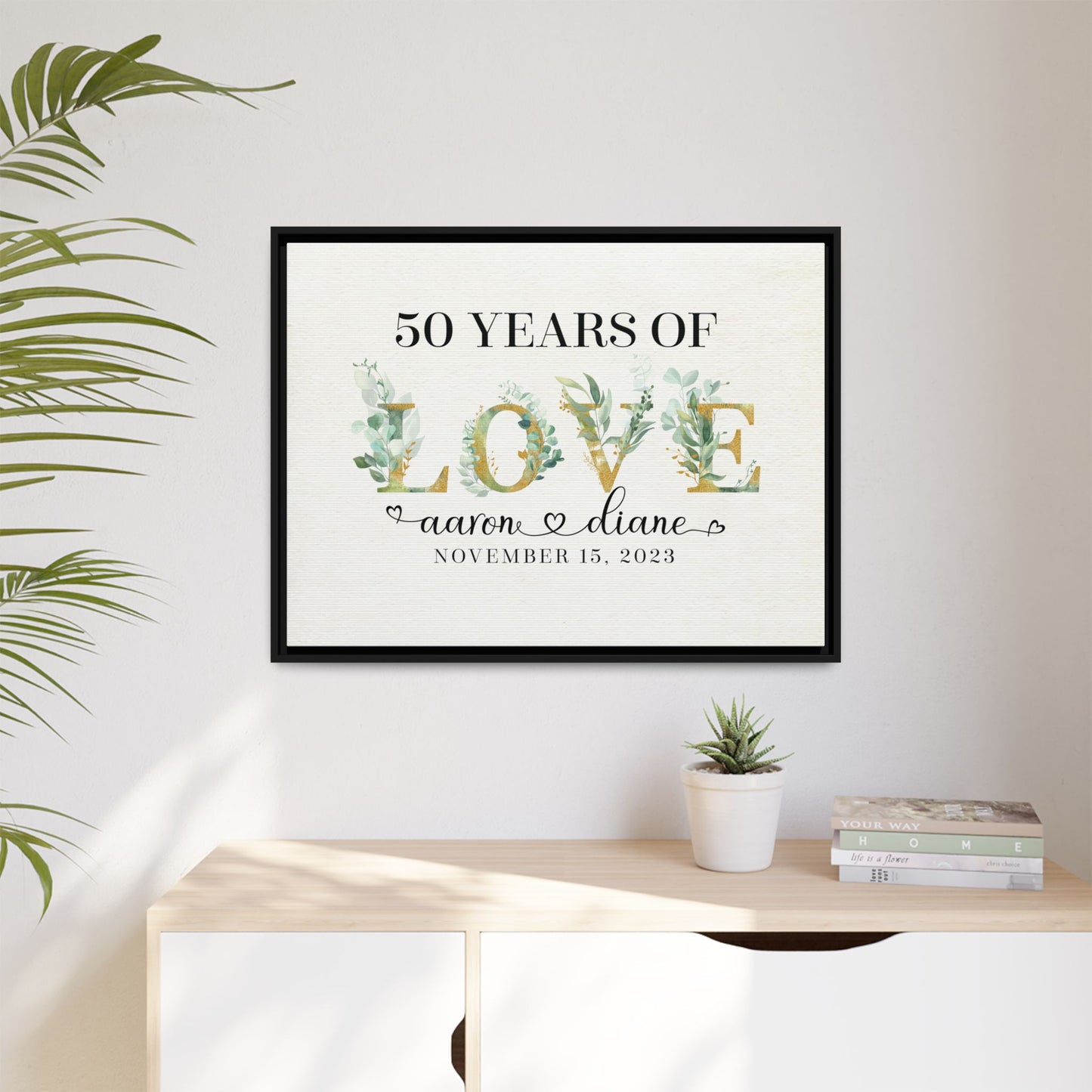 Personalized Anniversary Signs - Couple Names Heart Print, Custom Printable Wall Art, Romantic Valentine’s Day, Anniversary, Wedding Gift, Engagement Present, Name Print for Bedroom Décor