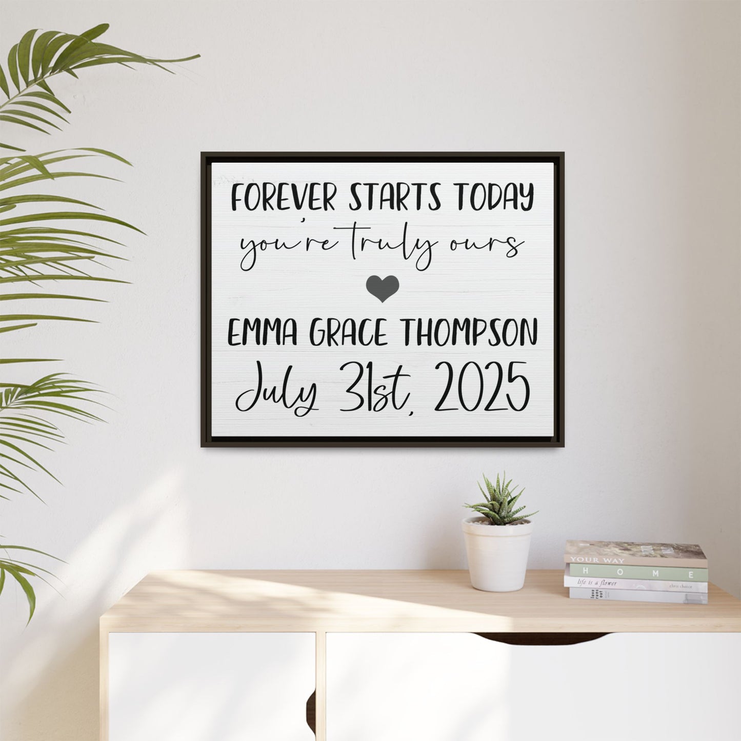 Personalized Adoption Day Sign - Custom Adoption Gift for Girls - Thoughtful Adoption Gifts for Parents, Families, and New Daughters - Custom Keepsake Wall Art for Gotcha Day
