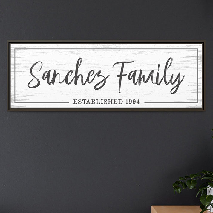 Personalized Last Name Sign – Custom Family Established Sign, Large Last Name Est Sign, Custom Family Wall Art