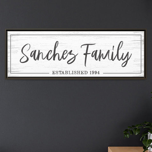 Personalized Last Name Sign – Custom Family Established Sign, Large Last Name Est Sign, Custom Family Wall Art