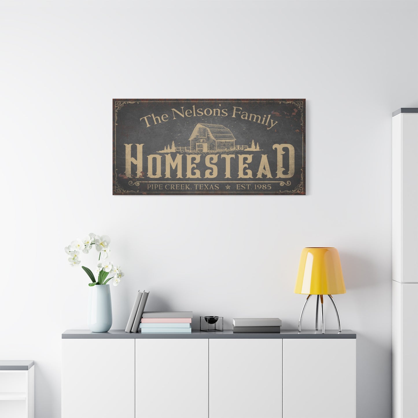 Custom Homestead Sign | Personalized Farmhouse Wall Art with Family Name & Established Date | Rustic Vintage Wooden Homestead Decor for Farmhouse & Cottage Core Spaces