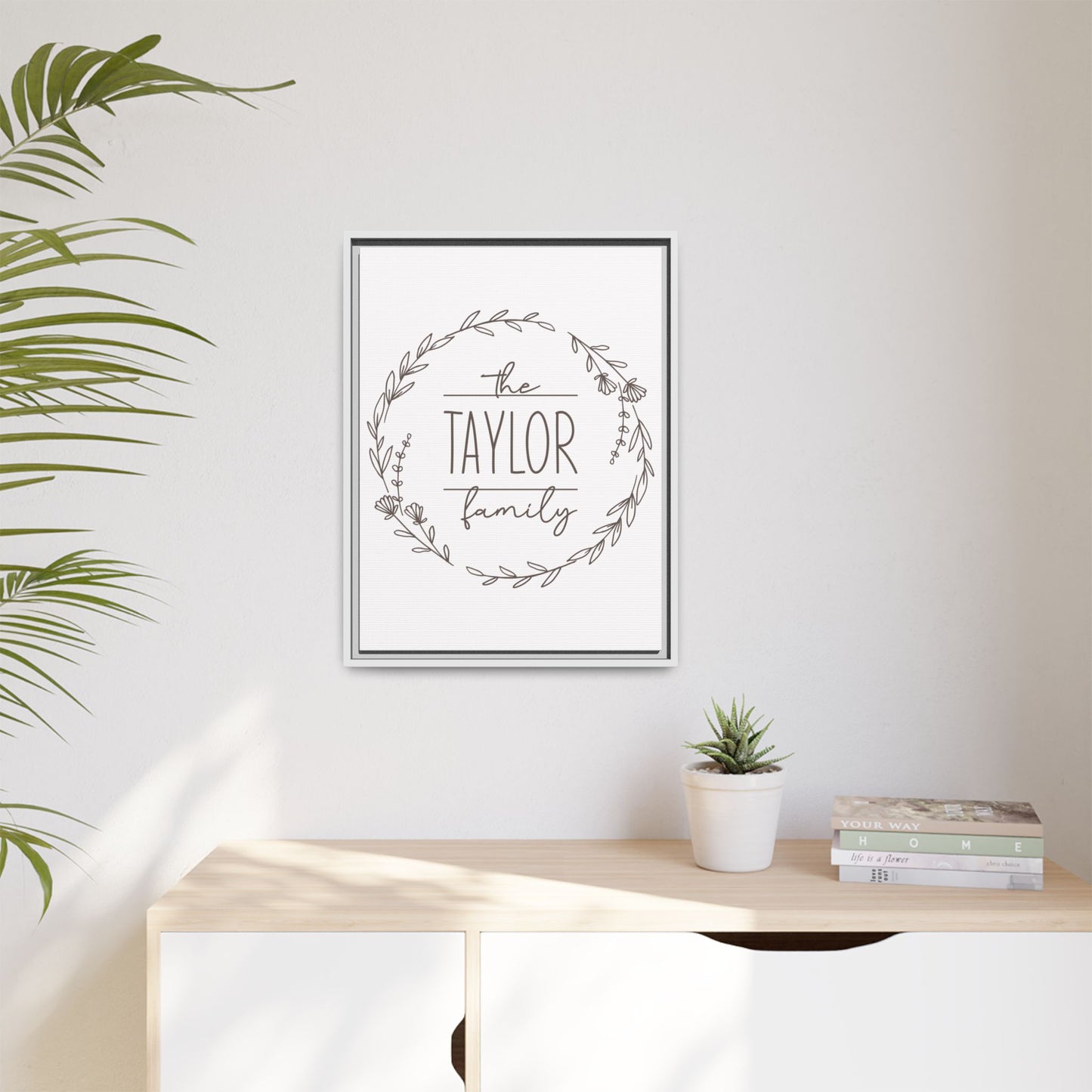 Personalized Monogram Family Last Name Sign - Custom Wedding Gift, Mini Anniversary Name Sign, Rustic Family Name Wall Décor for Home