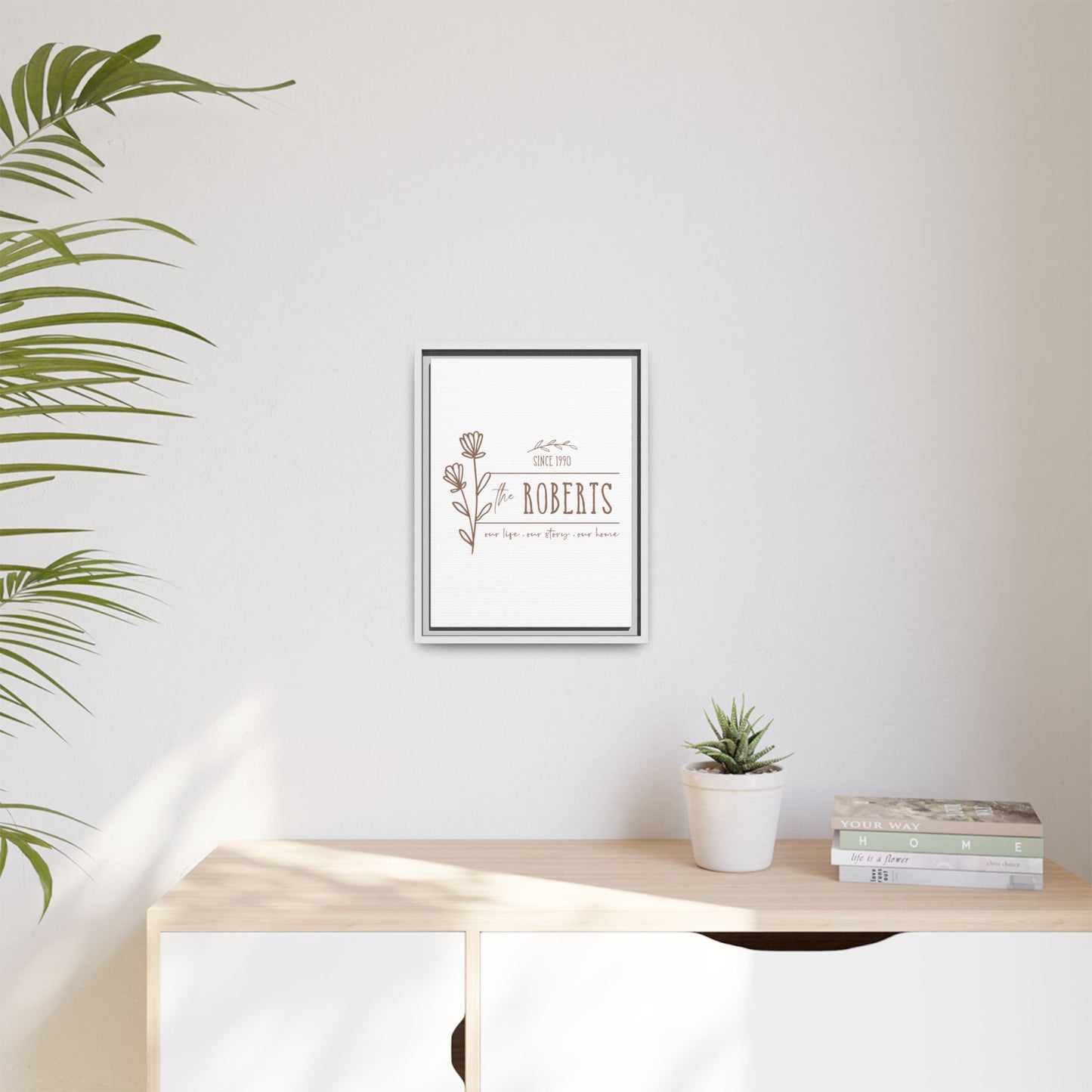 Personalized Monogram Family Last Name Sign - Custom Established Monogram for Wedding, Anniversary, Engagement, or Bridal Shower Gifts - Mini Rustic Family Name Monogram