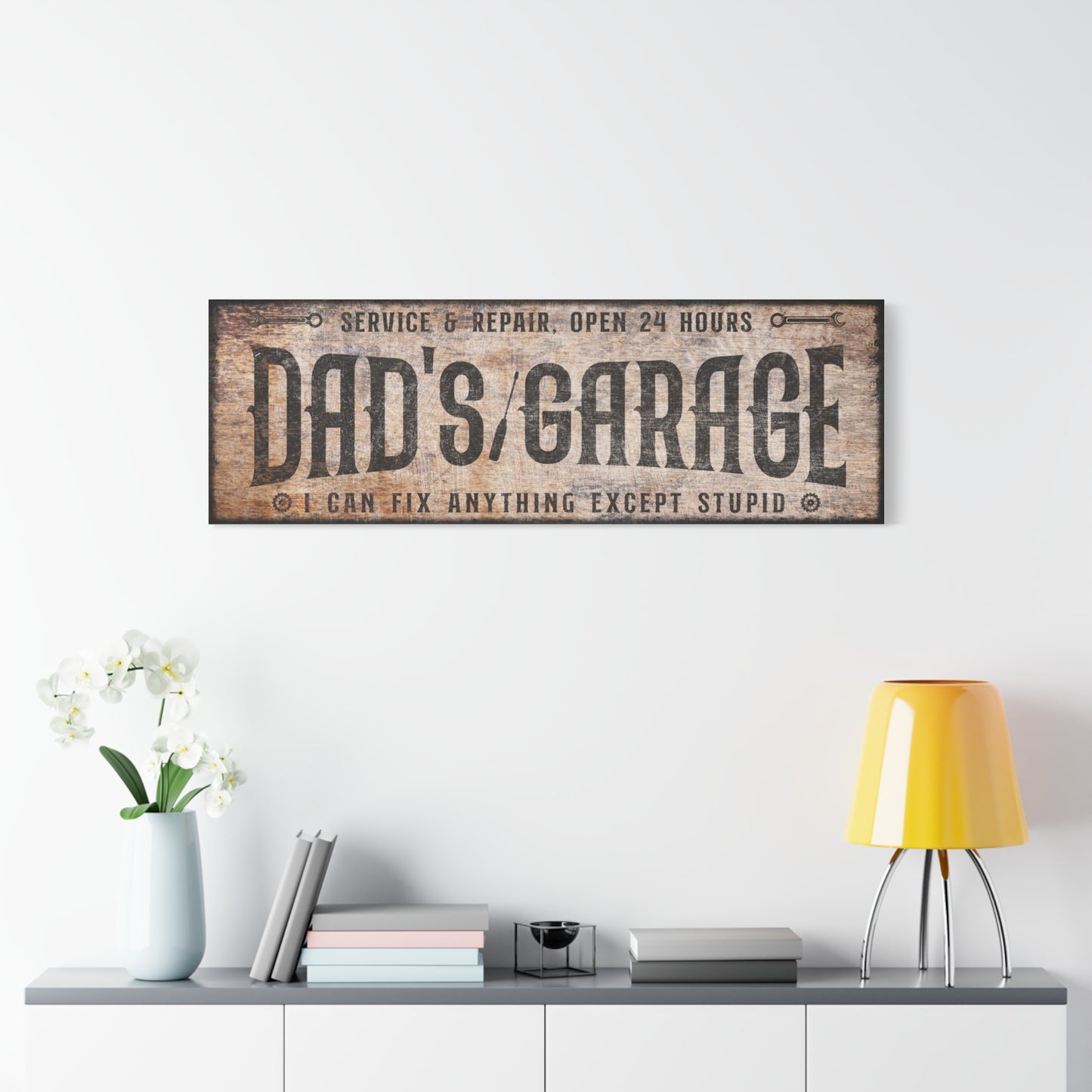 Custom Personalized Garage Sign - Rustic Motorcycle Sign, Custom Workshop Wall Art, Personalized Gift for Dad, Grandpa, Mechanic, and Housewarming