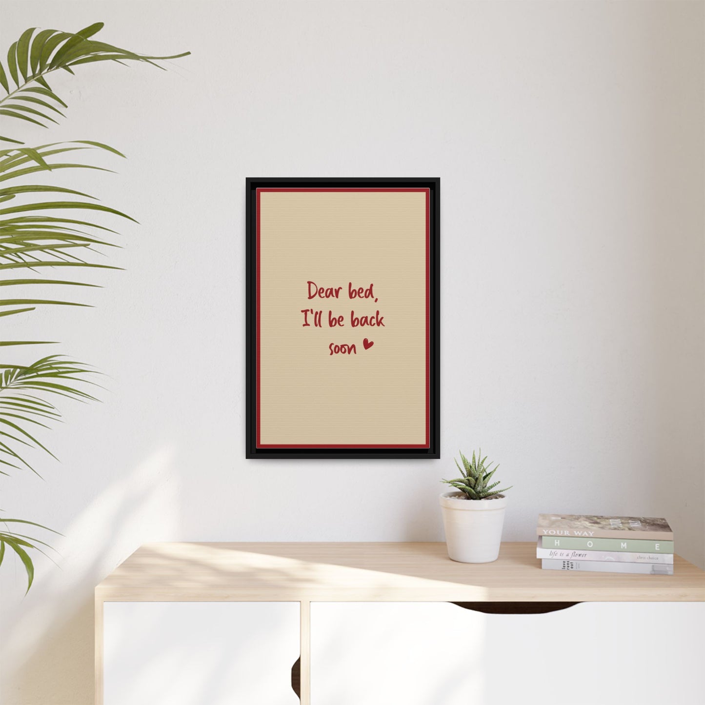 Custom Bedroom Quote Wall Art | Personalized Cute Bedtime Wall Decor | Trendy Poster for Bedroom | Minimalistic Bed Quote | Cute Wall Decor