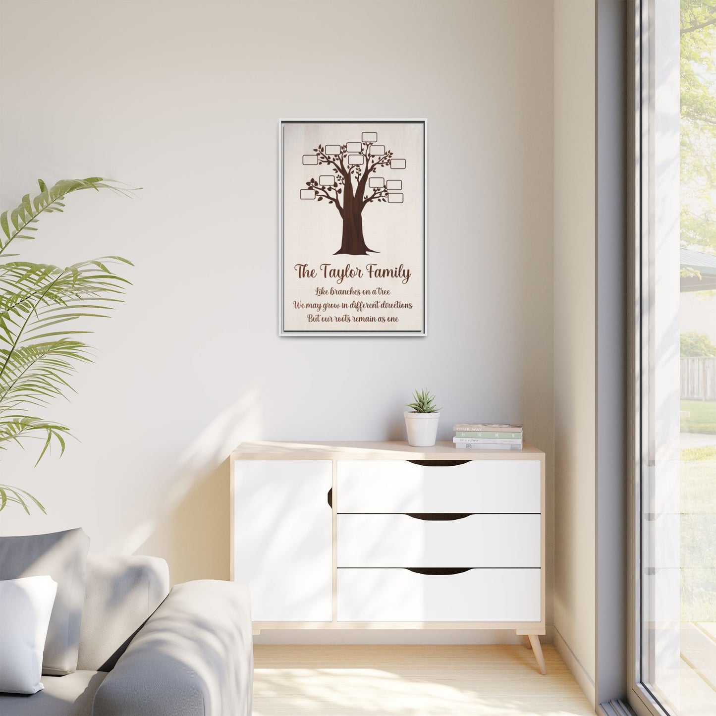 Personalized Family Tree Sign - Custom Wall Decor & Hanging with Family Name Tree Sign- Unique Gift for Mom, Parents, or Anyone