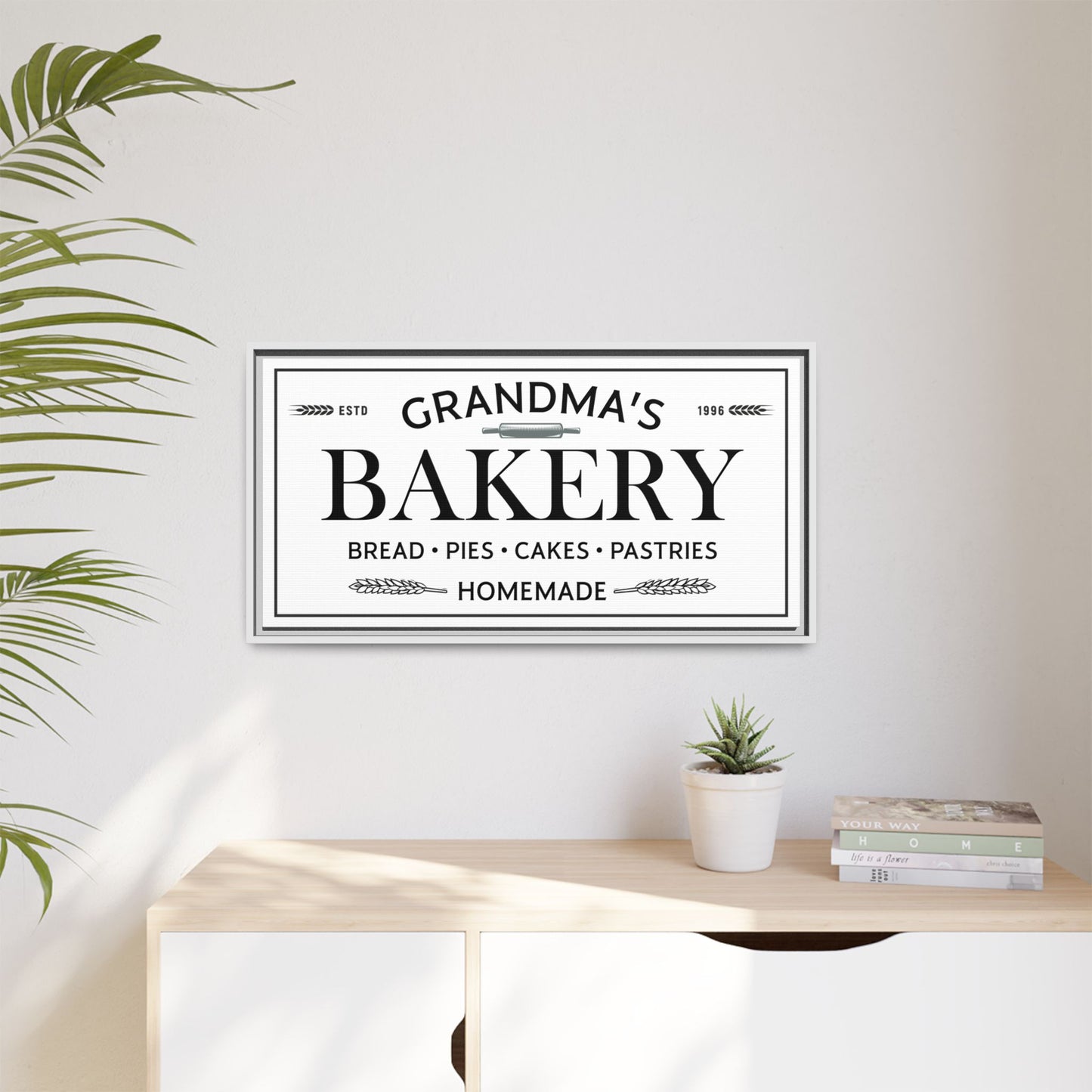 Custom Bakery Sign, Personalized Bakery Shop Sign, Vintage Homemade Bakery Decor, Rustic Wooden Bakery Sign, Baking Queen Gift, Grandma's Bakery Sign, Gifts for Mom and Grandma