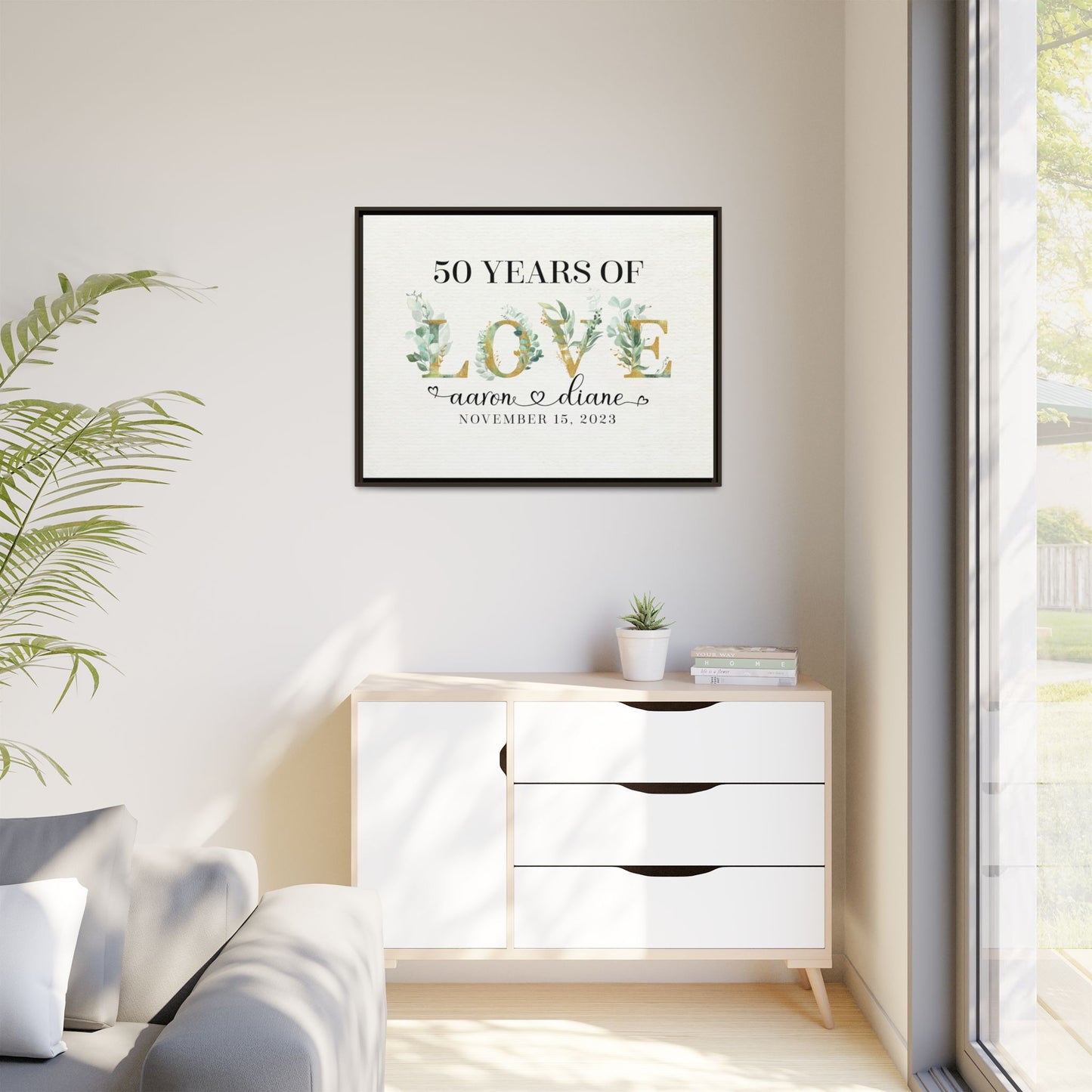 Personalized Anniversary Signs - Couple Names Heart Print, Custom Printable Wall Art, Romantic Valentine’s Day, Anniversary, Wedding Gift, Engagement Present, Name Print for Bedroom Décor