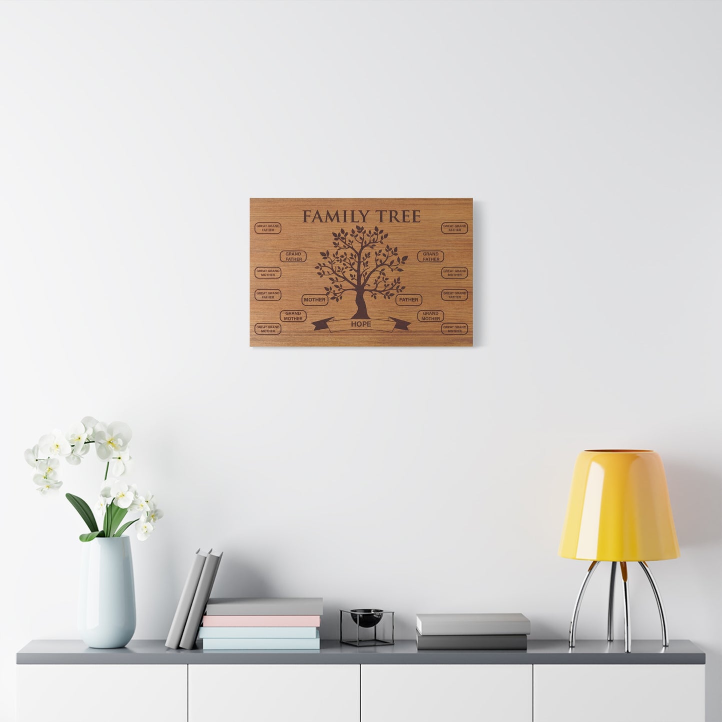 Personalized Family Tree Sign Wall Hanging - Custom Family Tree Sign - Gift for Kids, Grandparents, Mom, Anniversary, Valentine’s Day, Grandparents’ Day & Birthday