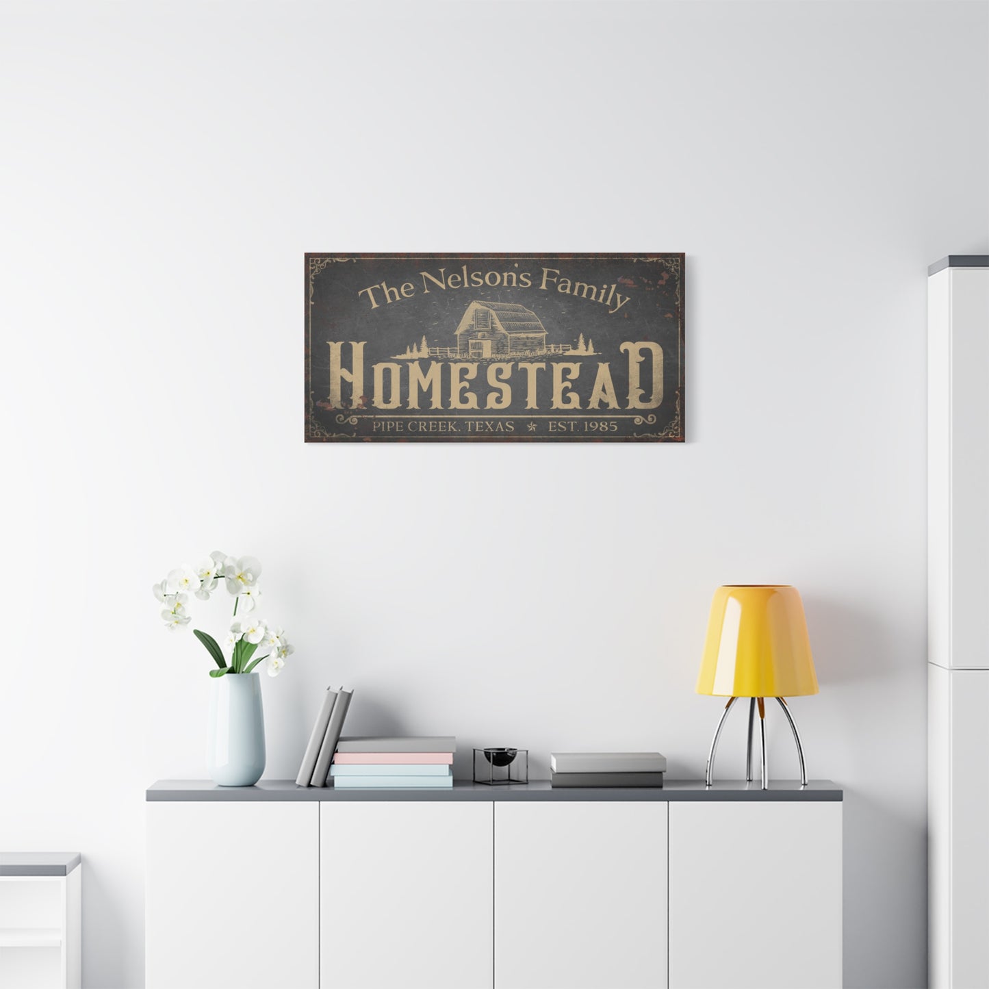 Custom Homestead Sign | Personalized Farmhouse Wall Art with Family Name & Established Date | Rustic Vintage Wooden Homestead Decor for Farmhouse & Cottage Core Spaces
