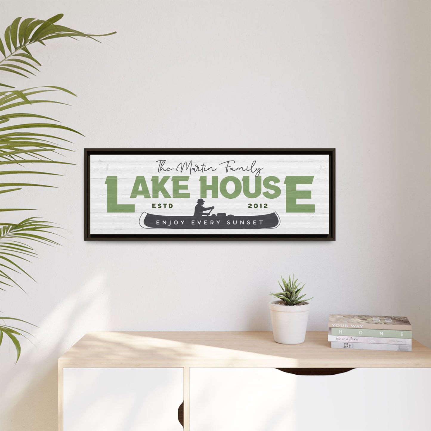 Custom Lake House Sign - Personalized Lake Life Sign for Lake House Decor, Beach House, Outdoor & Farmhouse Wall Art - Fishing & Camping Gifts for Him, Dad, or Father's Day