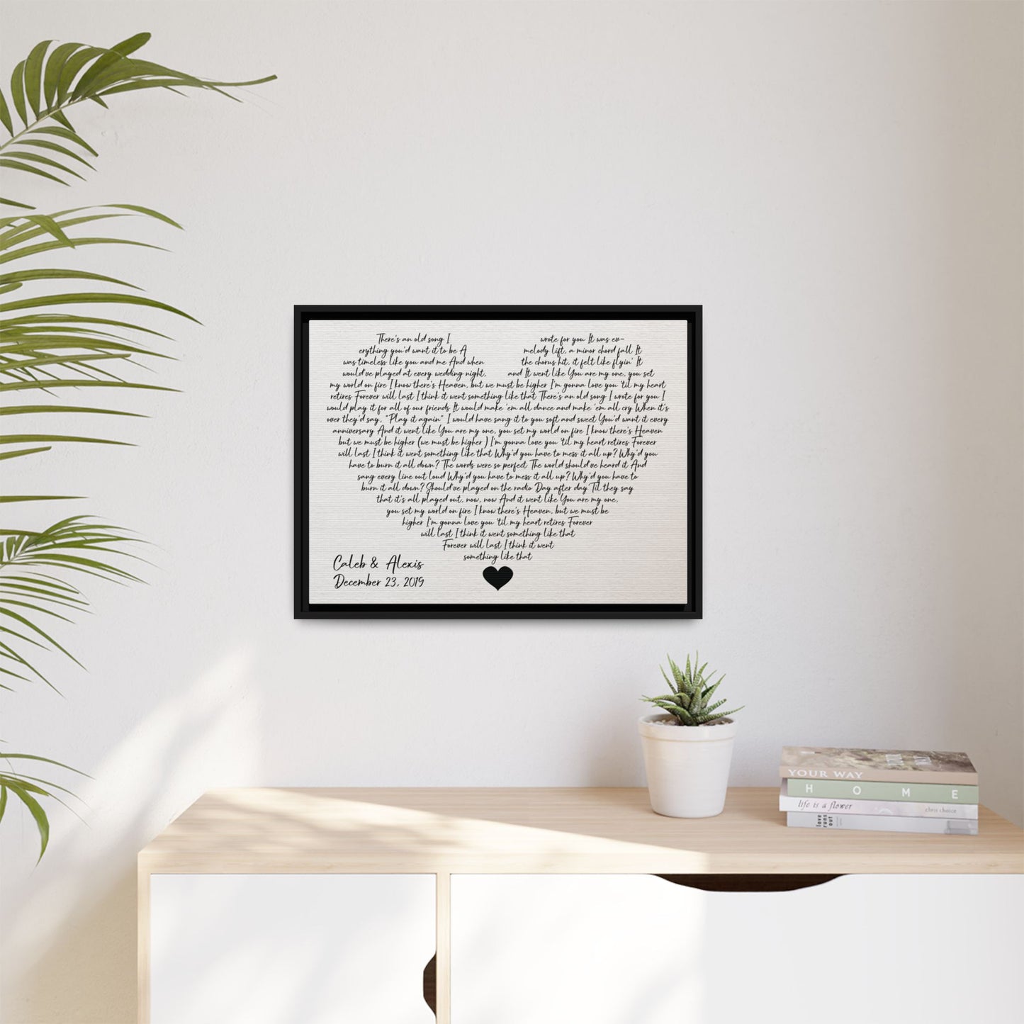 Personalized Anniversary Signs - Custom Wedding Song Lyrics - Anniversary Gift for Couples, First Dance Lyrics, Rustic Wooden Wedding Gift, Engraved Gifts for Him & Her, Unique Wall Art Decor, Holiday & Birthday Gift