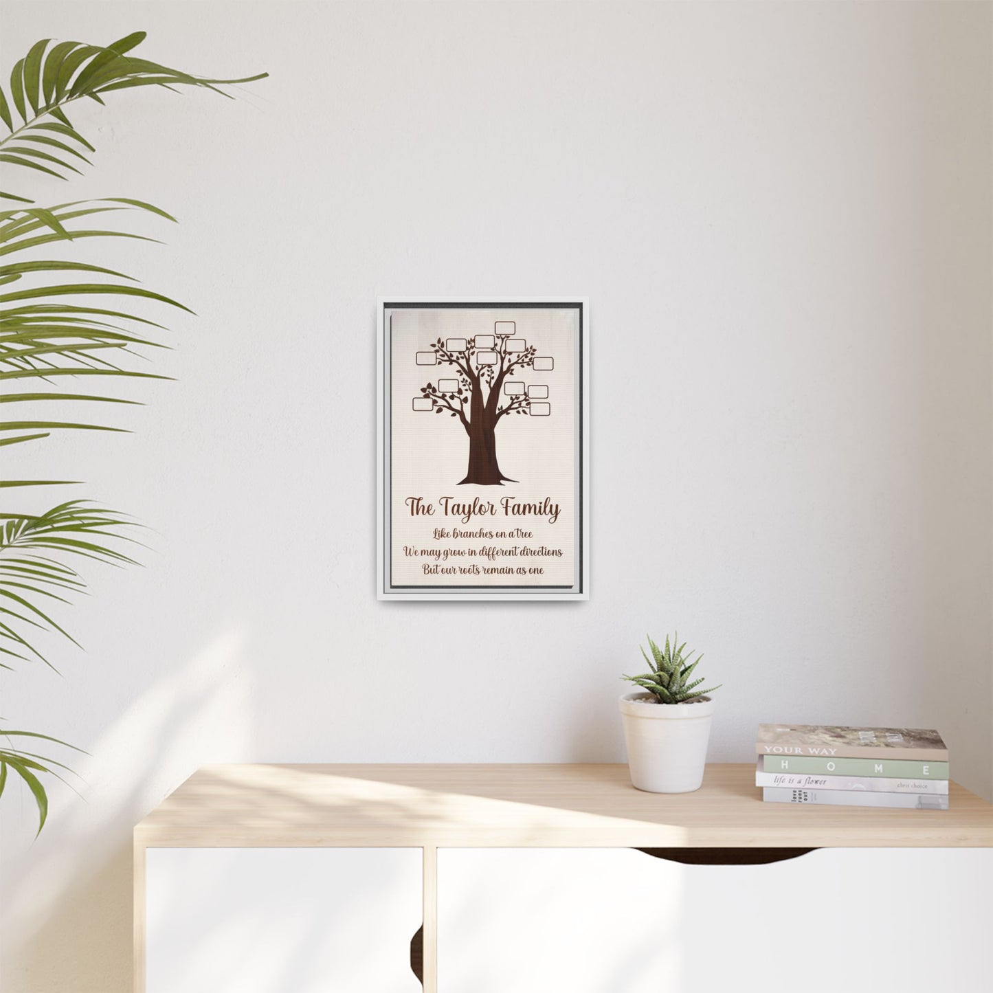 Personalized Family Tree Sign - Custom Wall Decor & Hanging with Family Name Tree Sign- Unique Gift for Mom, Parents, or Anyone