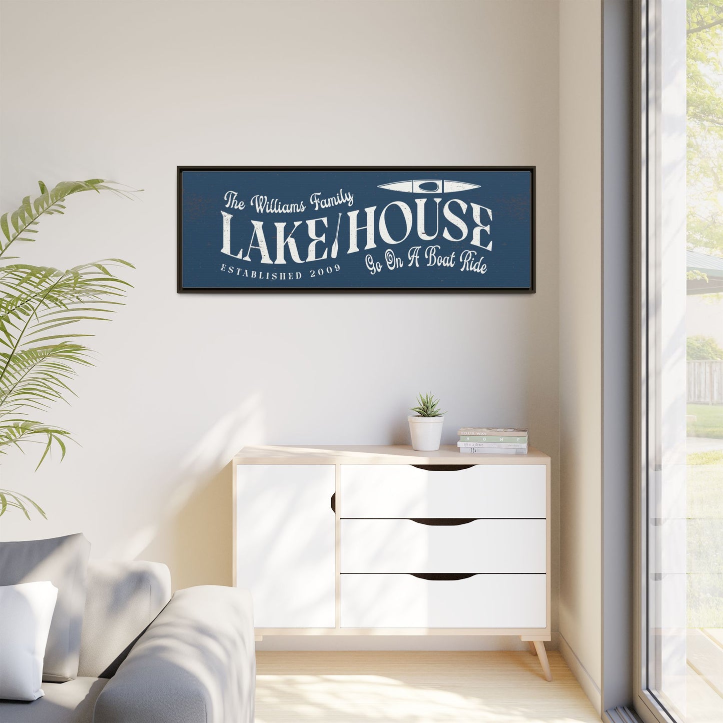 Personalized Custom Lake House Sign | Rustic Lake House Decor | Lake Life Sign for Cabin, Lodge, or Beach House | Outdoor Hanging Wooden Sign | Welcome Sign for Boat House, Bar, or Bedroom Decor