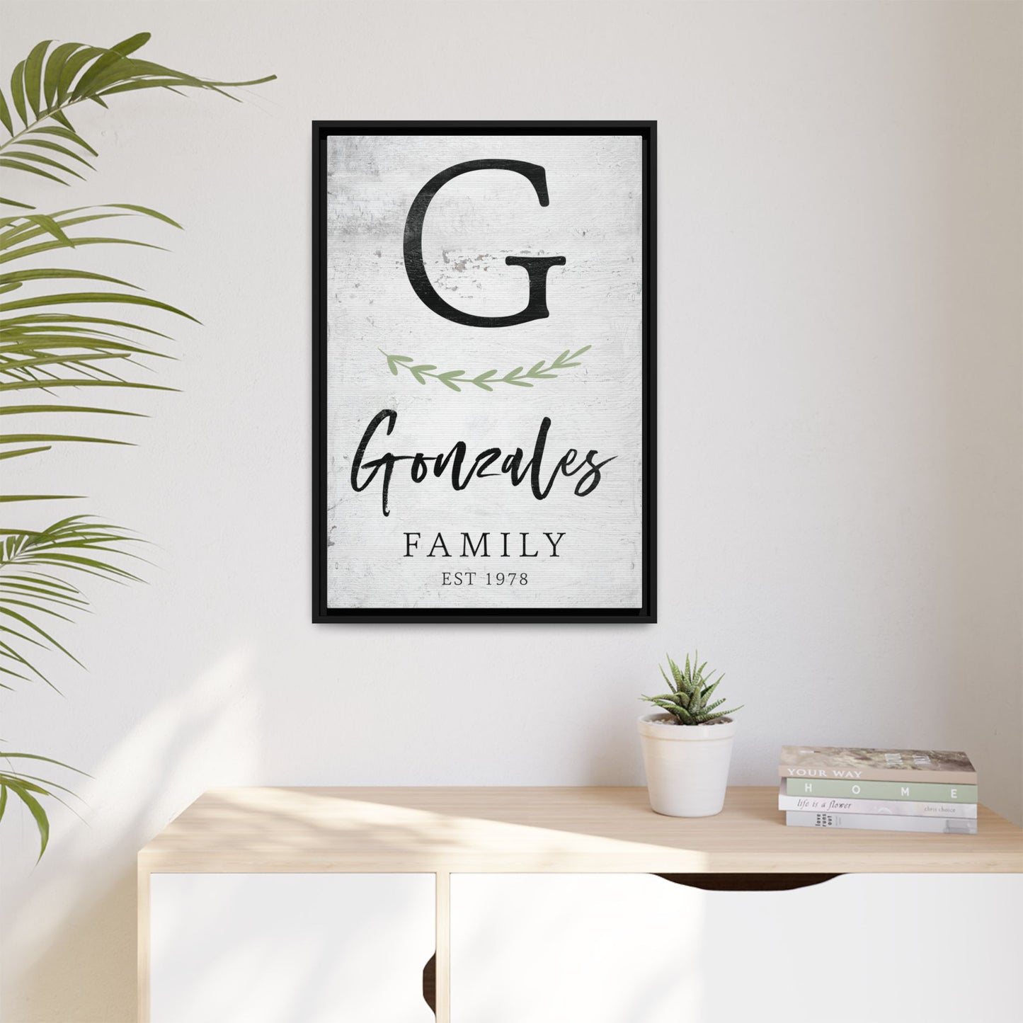 Personalized Monogram Family Last Name Sign - Custom Canvas Wall Decor for Living Room, Kids Room - Gifts for Him, Her, or Couples