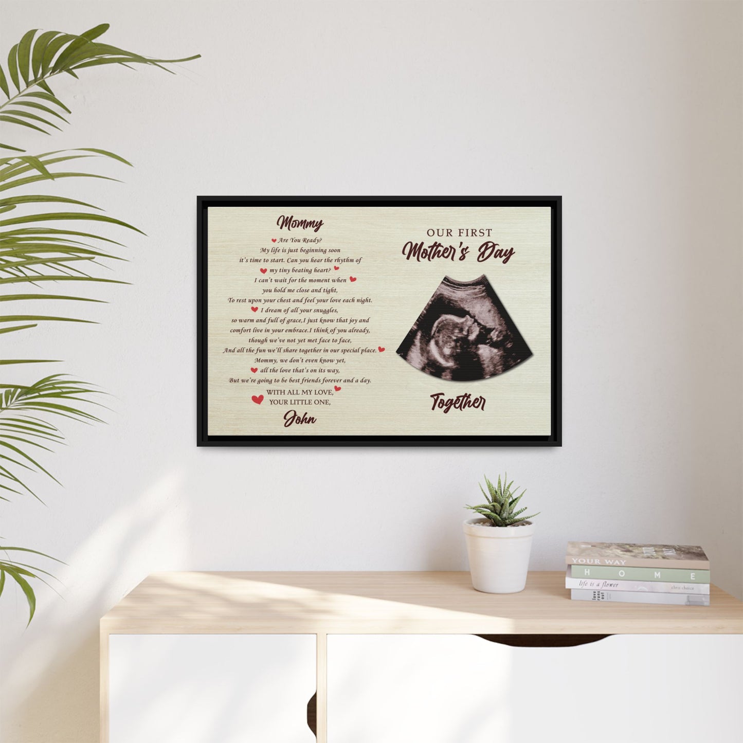 Custom Mothers Day Sign – Personalized Wall Art with Kids' Names & Birth Month – Unique Gift for Mom, Grandma, Mimi, Nana – Engraved Farmhouse Decor from Children or Husband