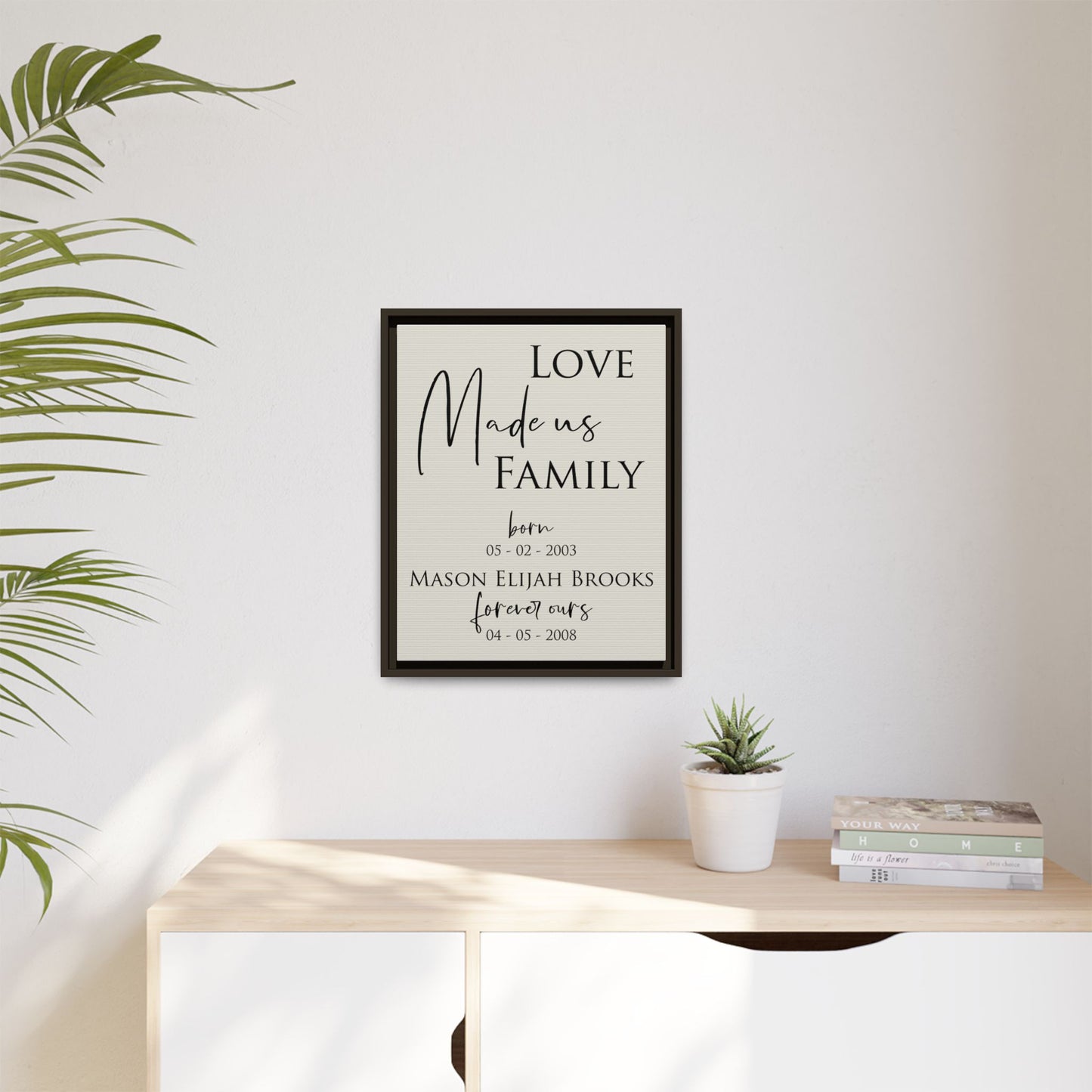 Personalized Adoption Day Sign - Custom Family Adoption Canvas - Thoughtful Keepsake Gift for Gotcha Day or Adoption Celebration - Ideal for Adoptive Families