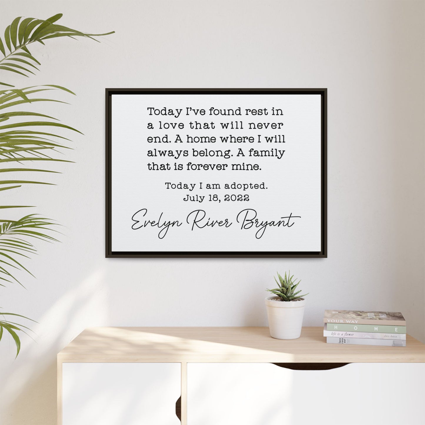 Personalized Adoption Day Signs – Custom Adoption Day Sign for Baby, Child – Foster Care Adoption Wall Art – Adoption Celebration Gift – Gotcha Day Sign