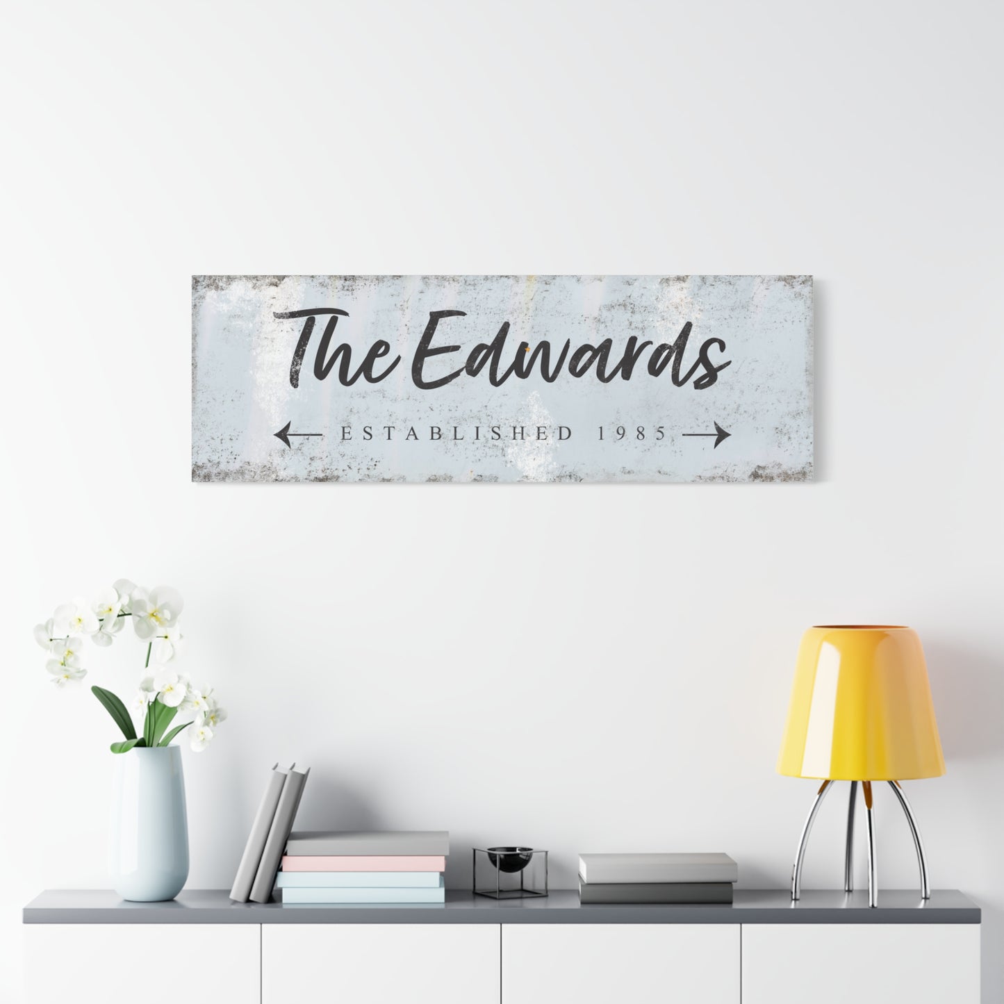 Personalized Family Name Established Sign - Custom Rustic Family Name Est Signs Wall Art for Home Décor, Wedding or Newlywed Gift