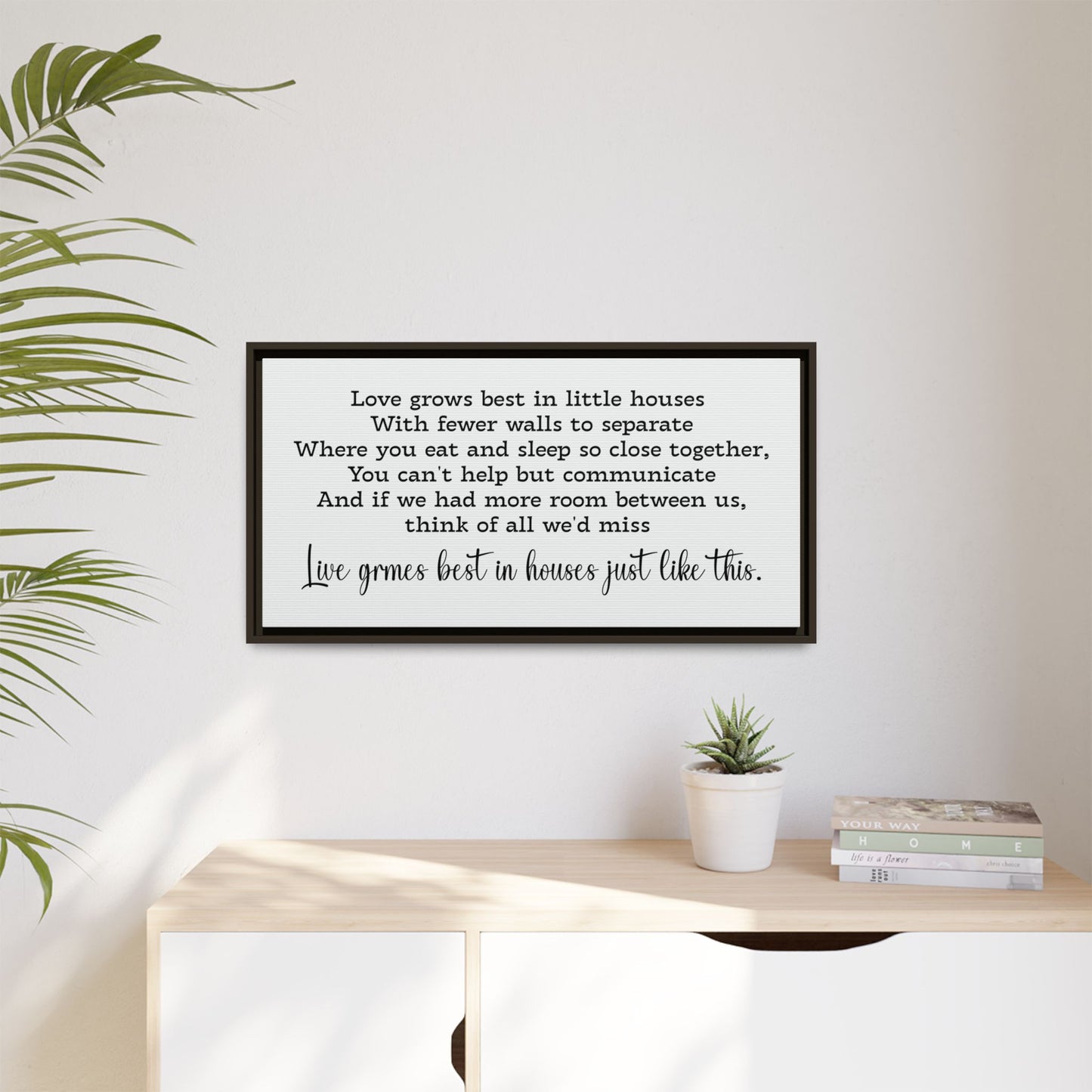 Custom Home Quote Wall Art – Personalized Home Quote Sign with Your Text, Poem, Song Lyrics | Custom Framed Poster or Canvas | Housewarming Gift | Therapy Office Decor | Farmhouse
