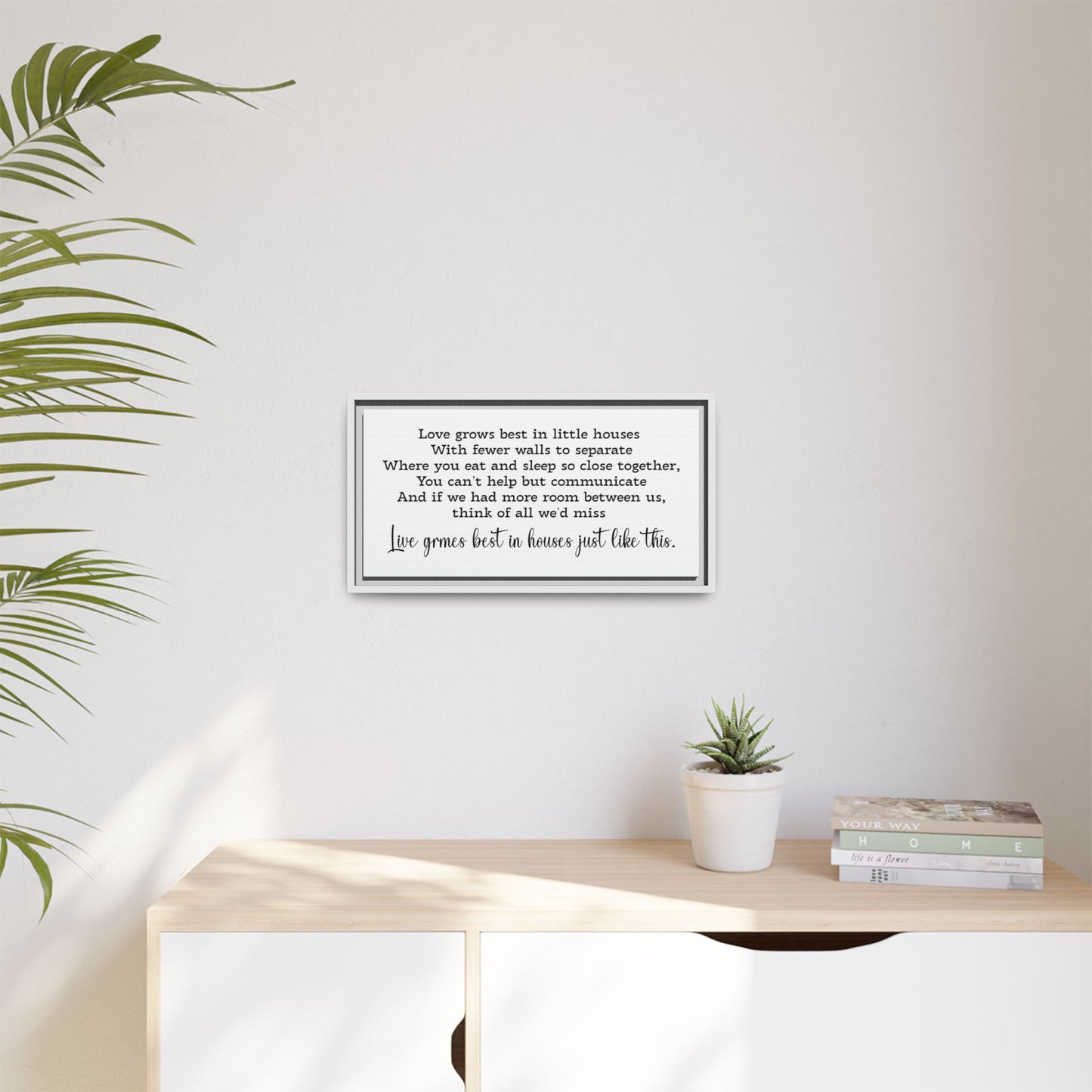 Custom Home Quote Wall Art – Personalized Home Quote Sign with Your Text, Poem, Song Lyrics | Custom Framed Poster or Canvas | Housewarming Gift | Therapy Office Decor | Farmhouse