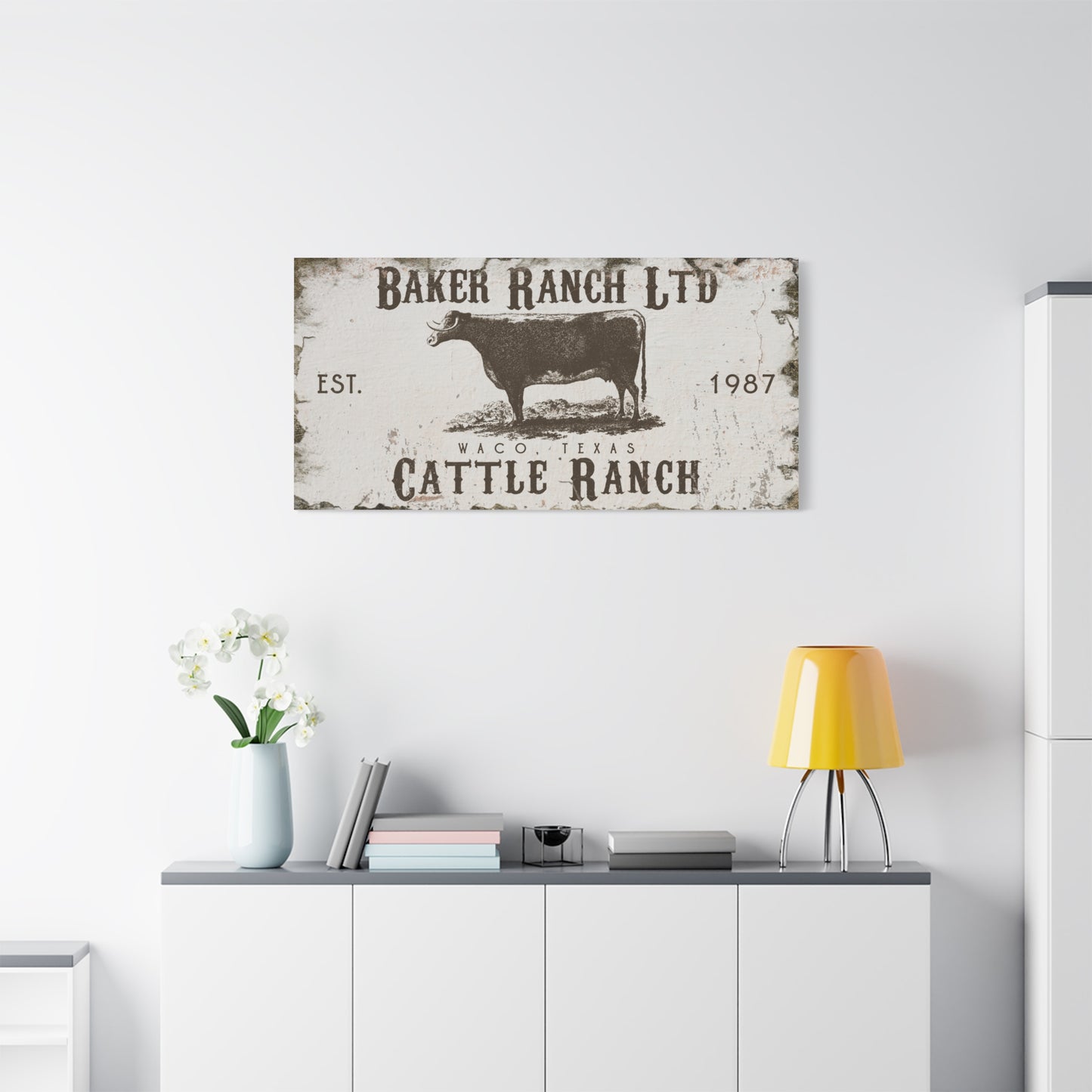 Personalized Farmhouse Sign – Custom Western Farmhouse Wall Decor - Cowboy Roping Design – Rustic Cowboys and Horse Lovers Sign