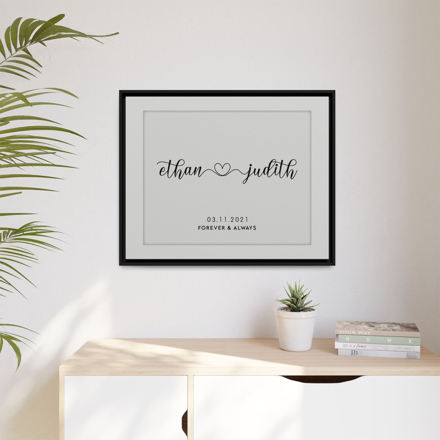 Personalized Anniversary Signs - Custom Couple Name - Love Heart Wall Art, Rustic Wood Initials Sign, Perfect Gifts for Husband, Wife, Anniversary, Engagement, Valentine's Day, Christmas, Long Distance, and New Home